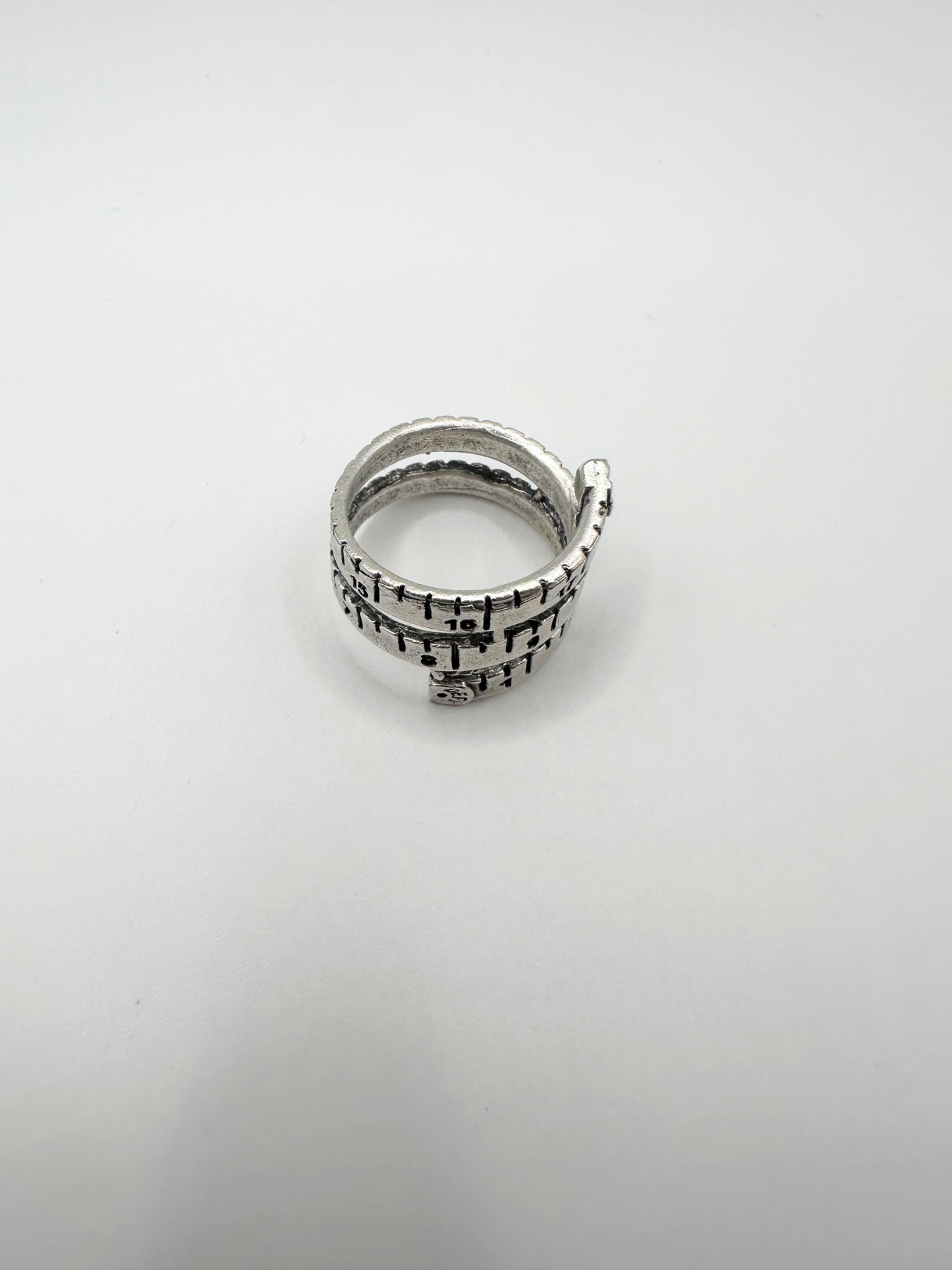 Silver Looped Ruler Ring