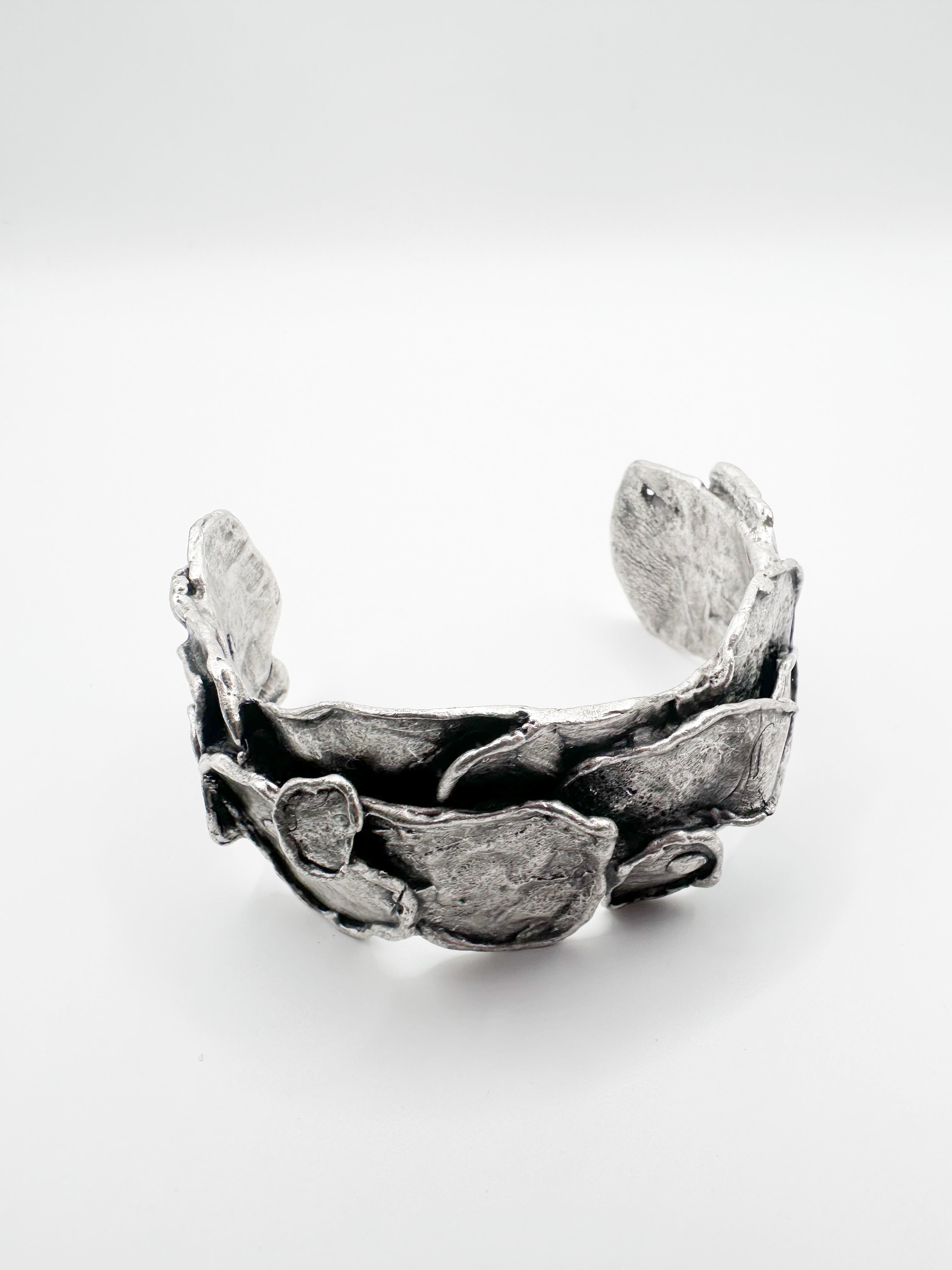 Silver Piled Rocks Bracelet