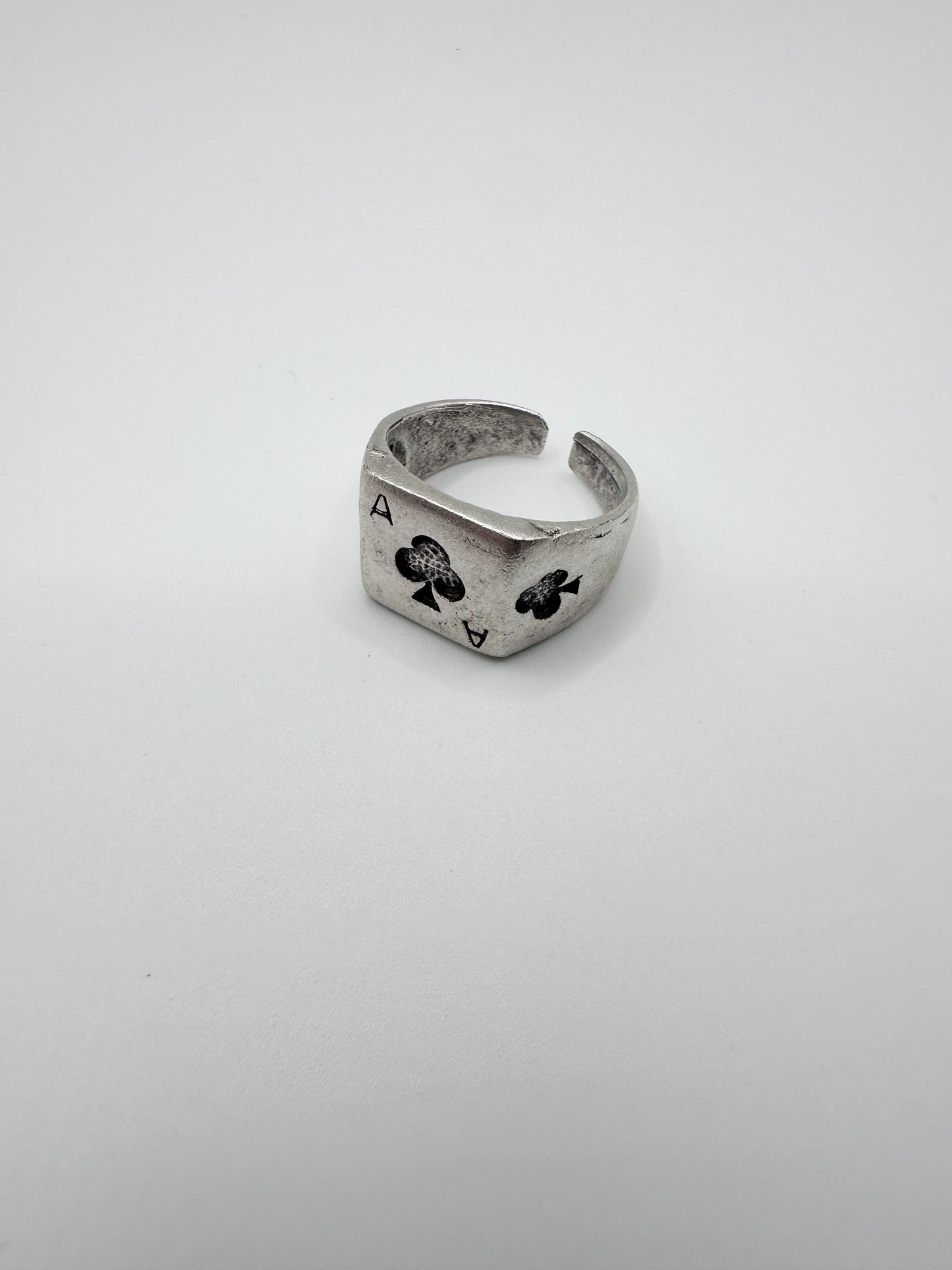 Silver Lucky Ace Ring