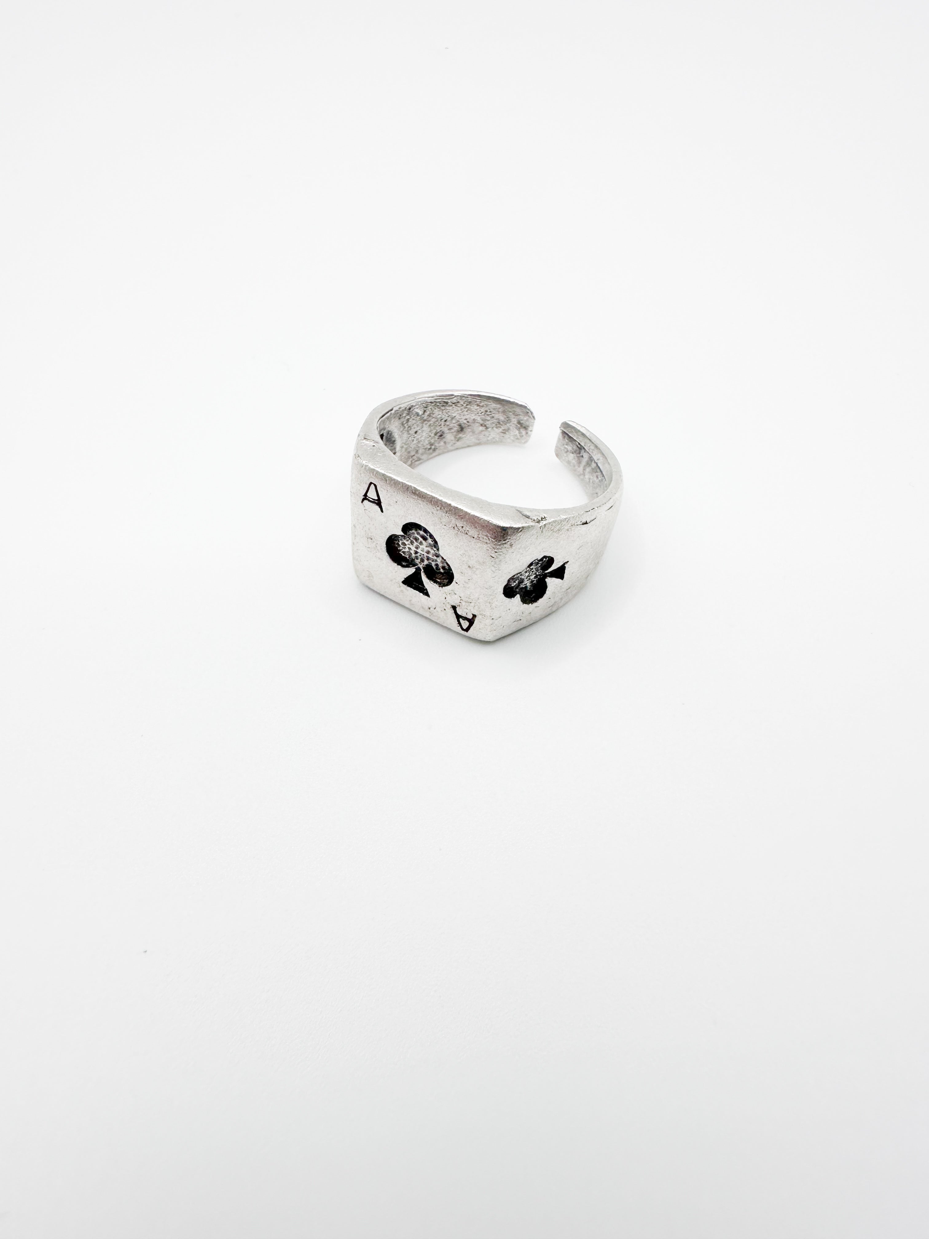 Silver Lucky Ace Ring