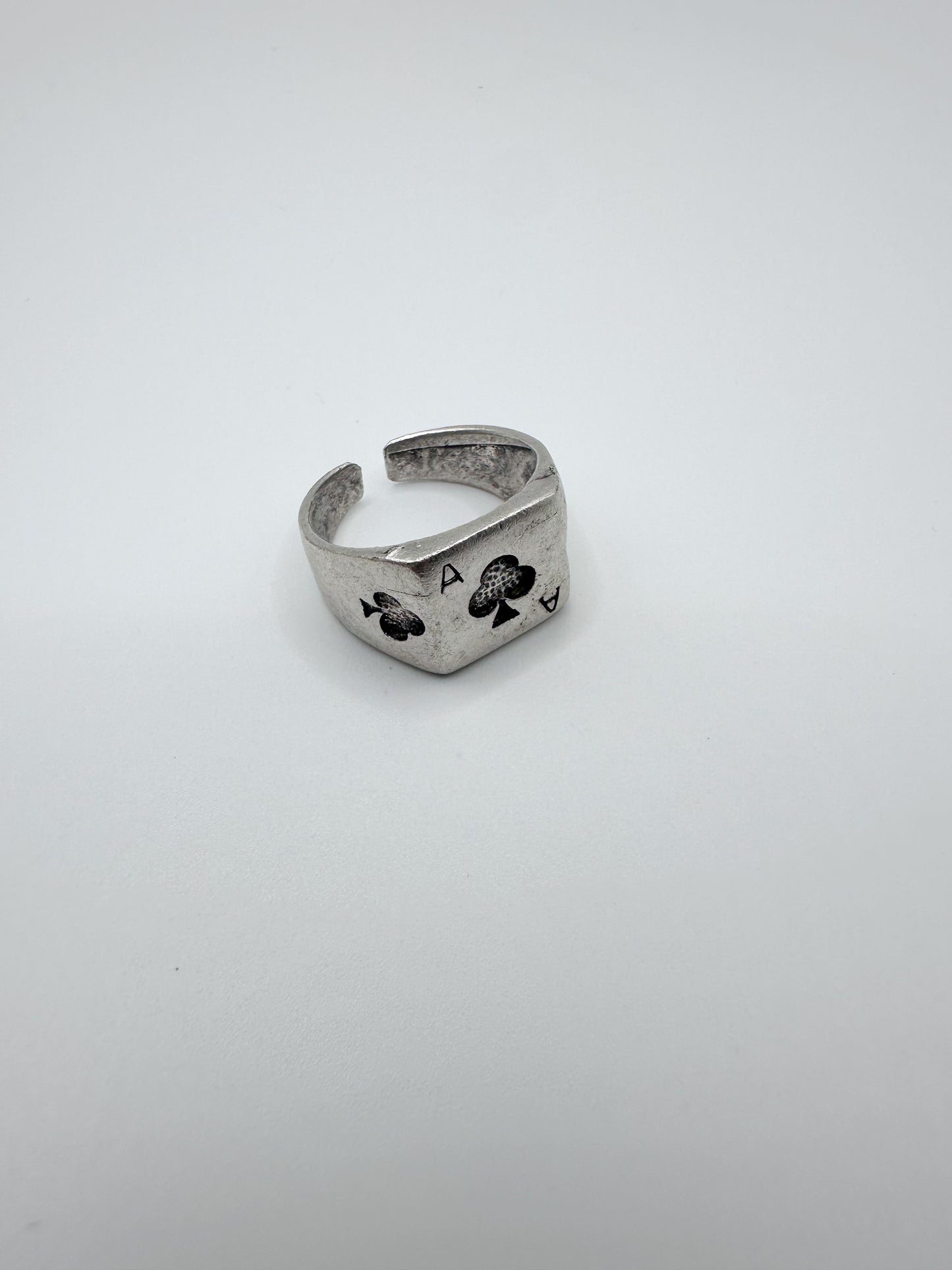 Silver Lucky Ace Ring