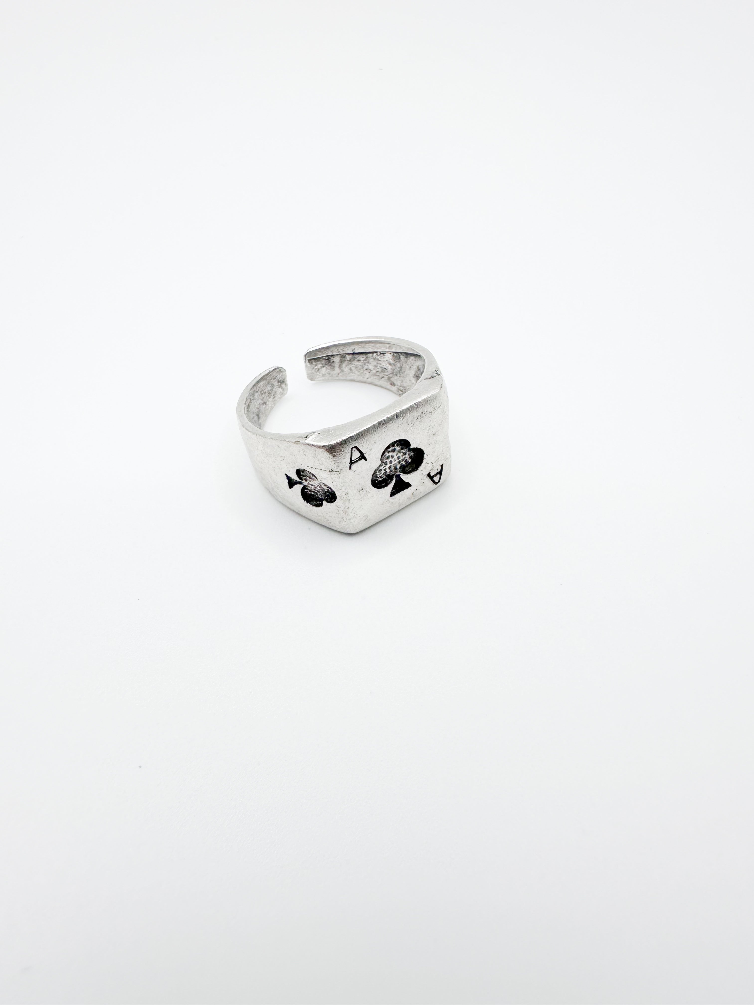 Silver Lucky Ace Ring