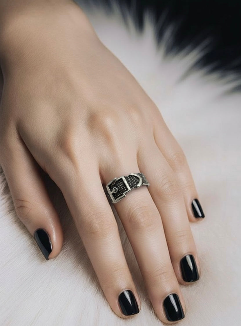 Silver Belt Ring