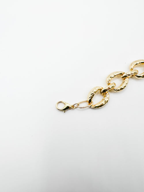 Gold O Chain Bracelet