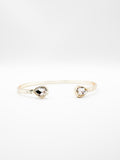 Gold White Stone Bracelet