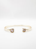 Gold Square Stones Bracelet