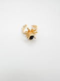 Gold Navy Stone Ring