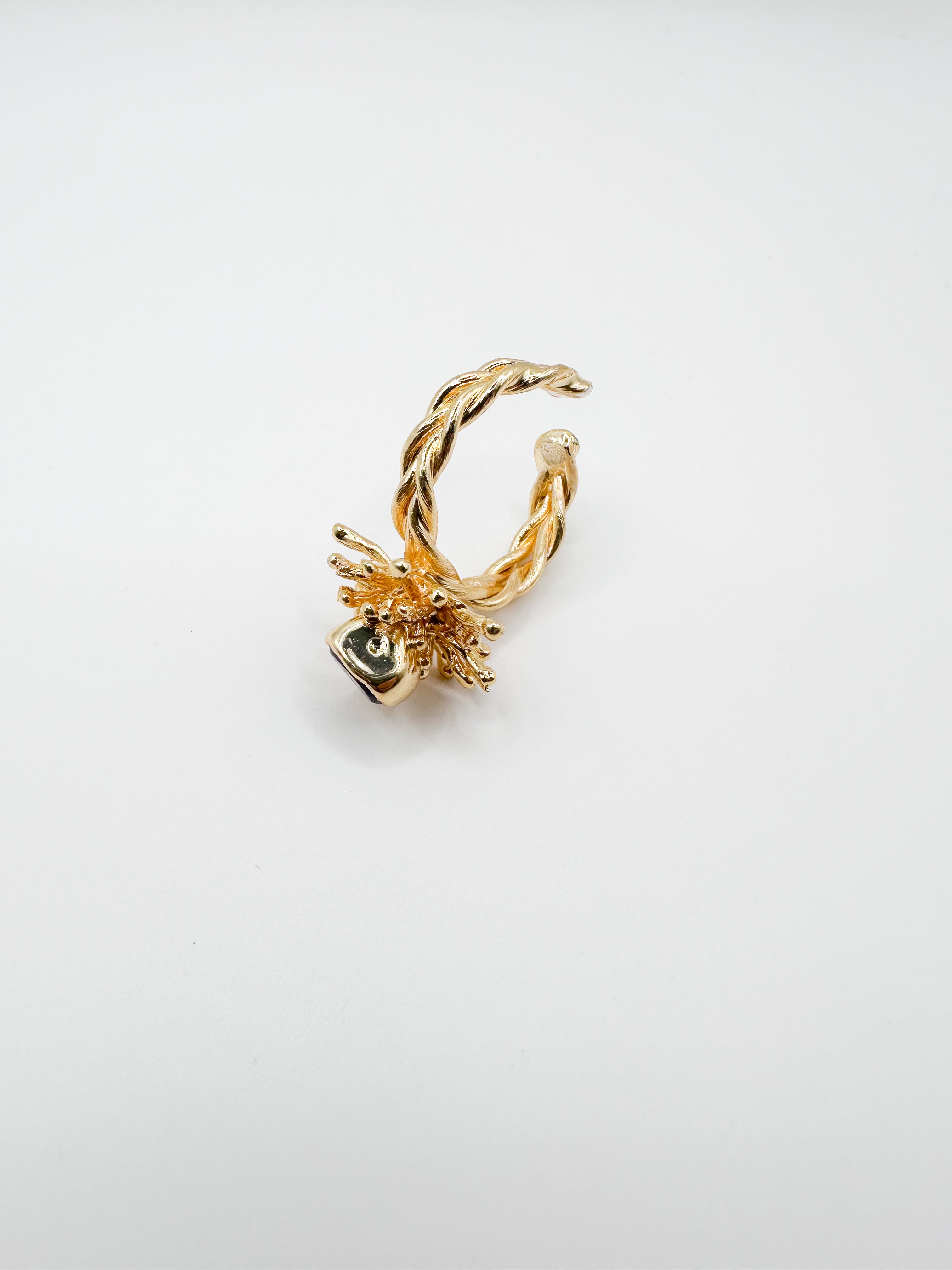 Gold Navy Stone Ring
