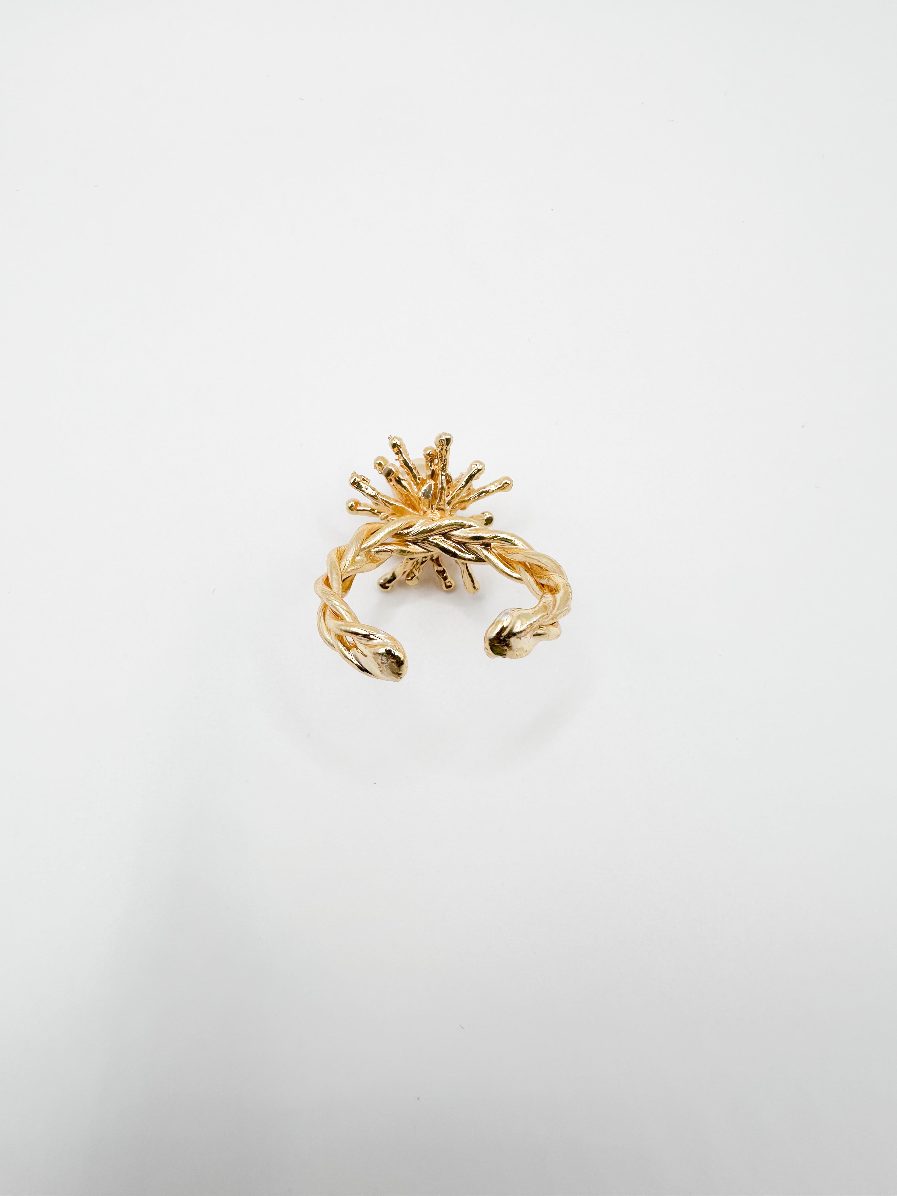 Gold Navy Stone Ring