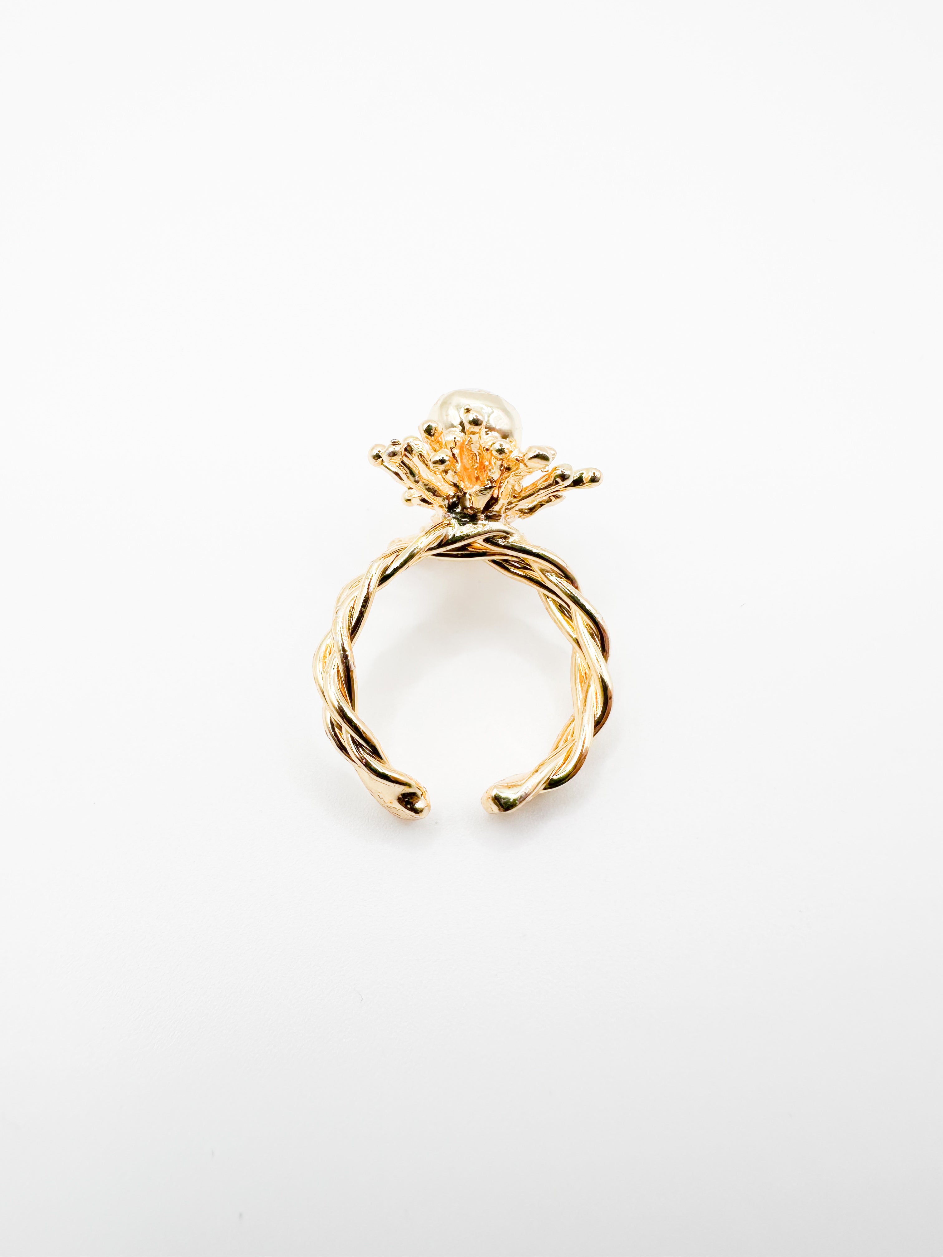 Gold White Stone Ring