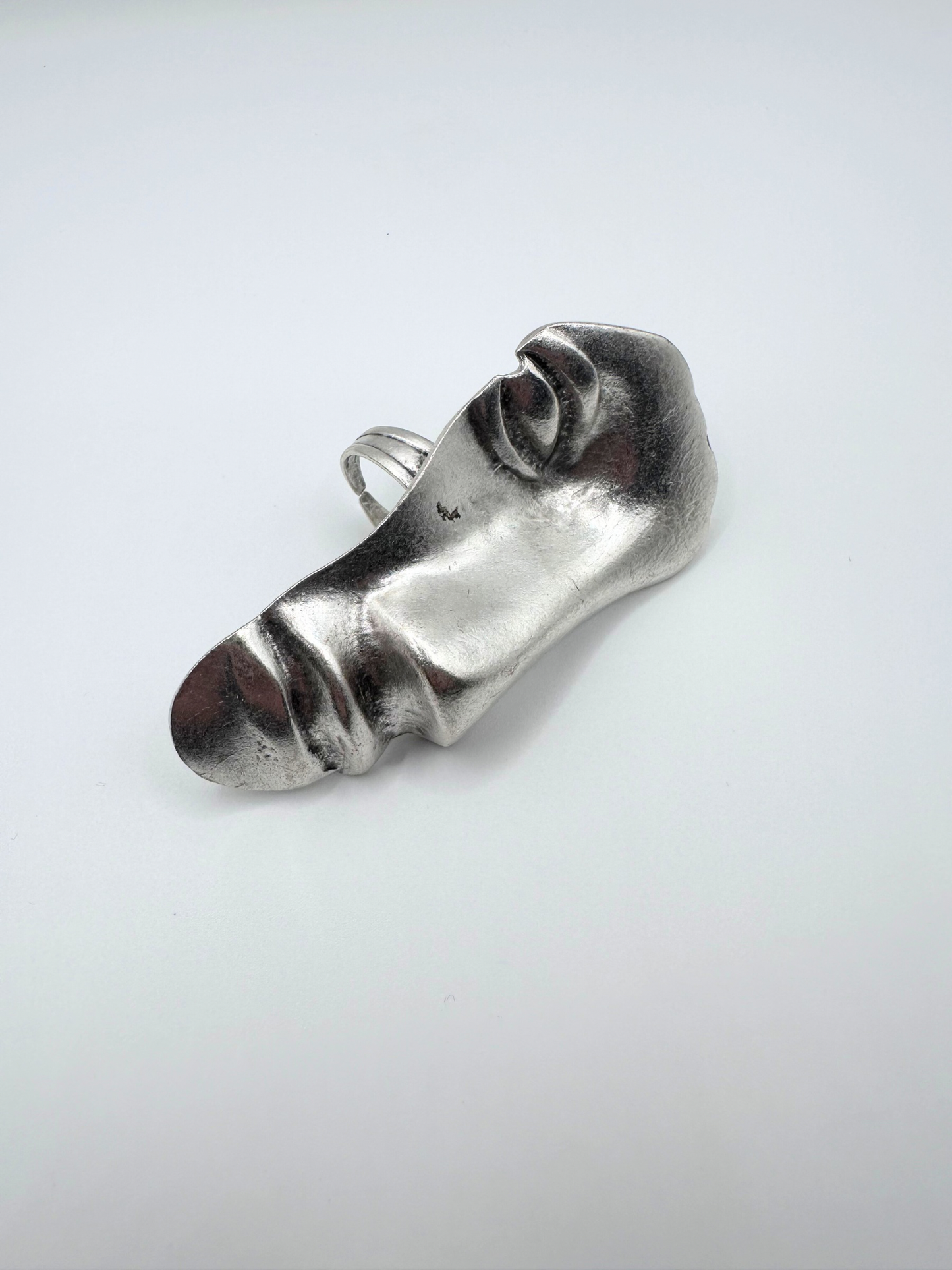 Silver Large Face Ring
