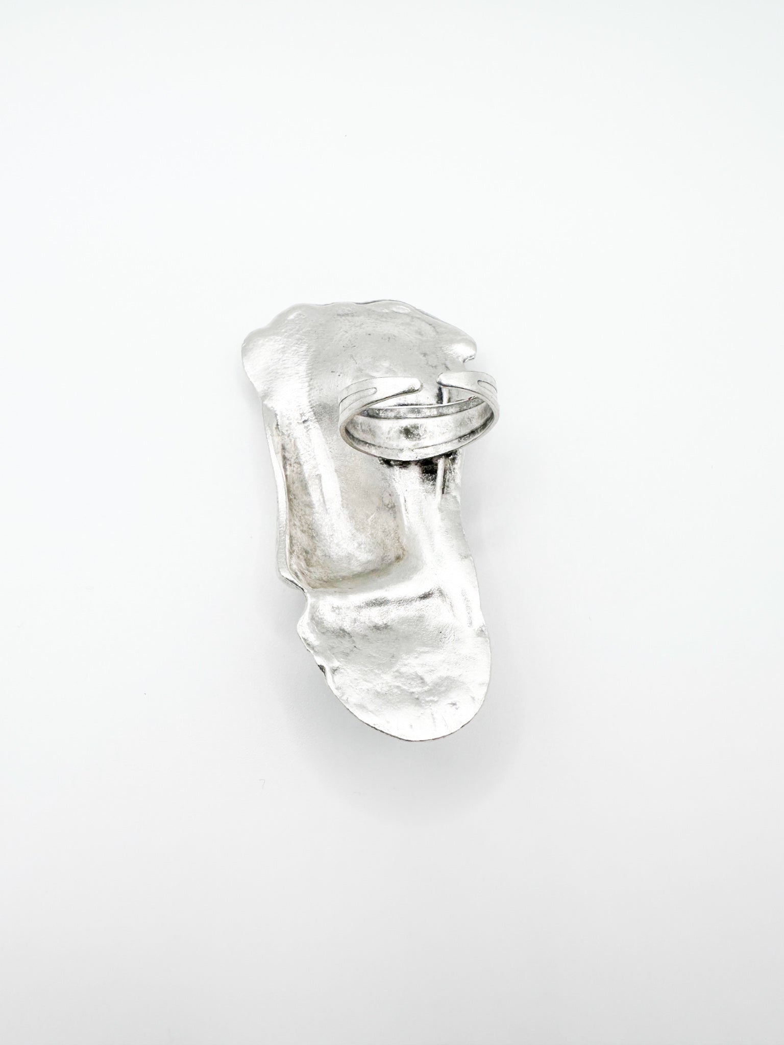Silver Large Face Ring