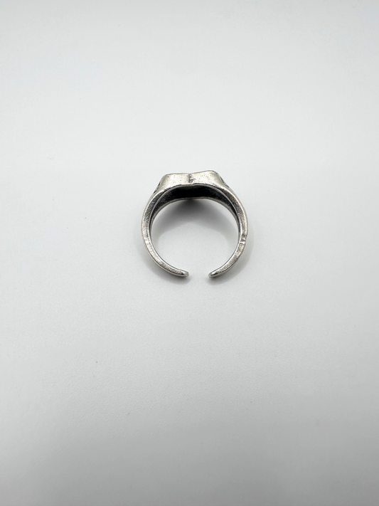 Silver Sad Heart Ring