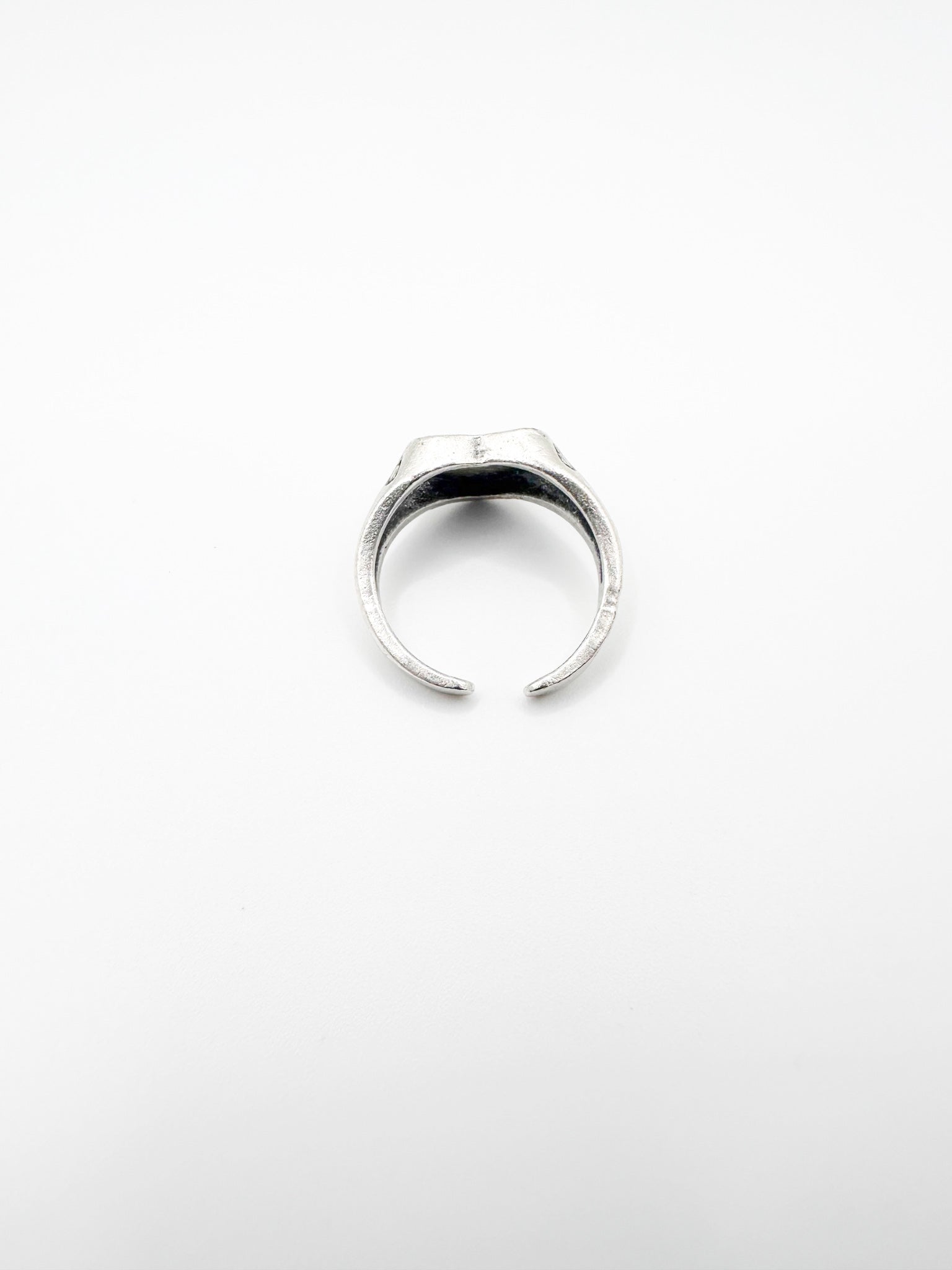 Silver Sad Heart Ring