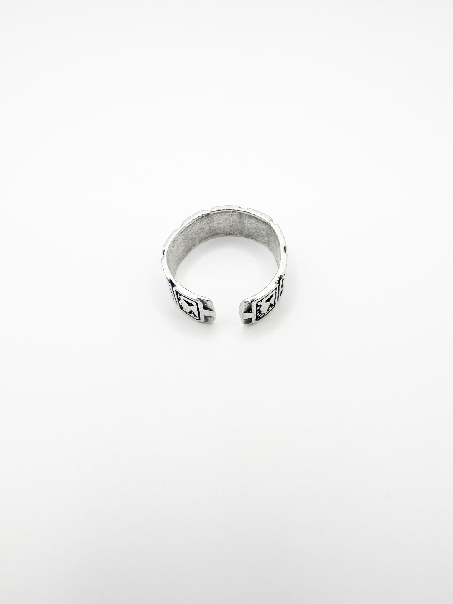Silver Small Cards Ring