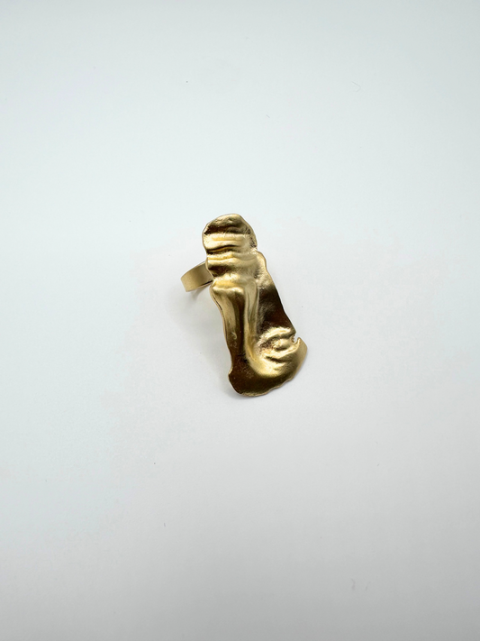 Gold Small Face Ring
