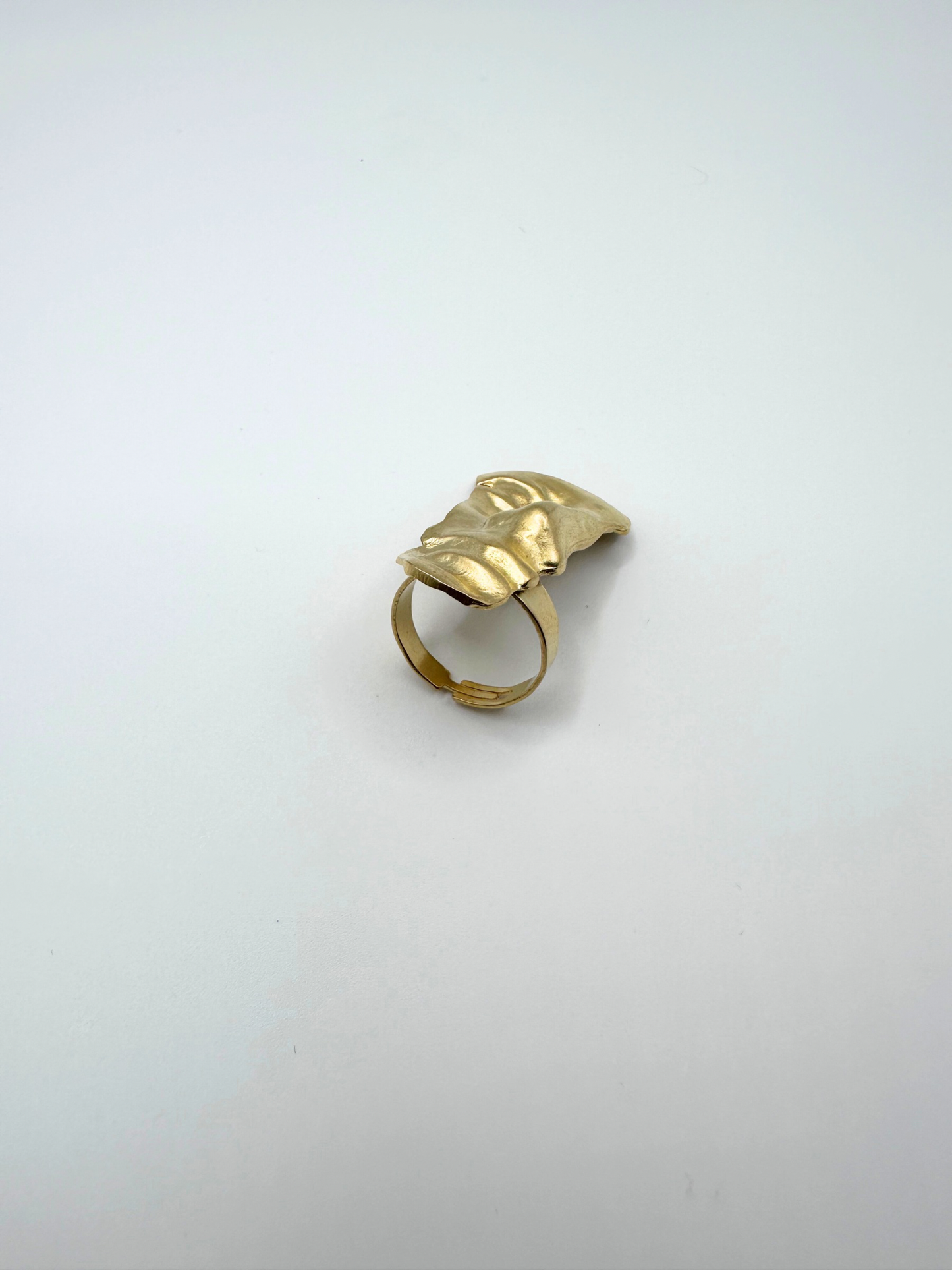 Gold Small Face Ring