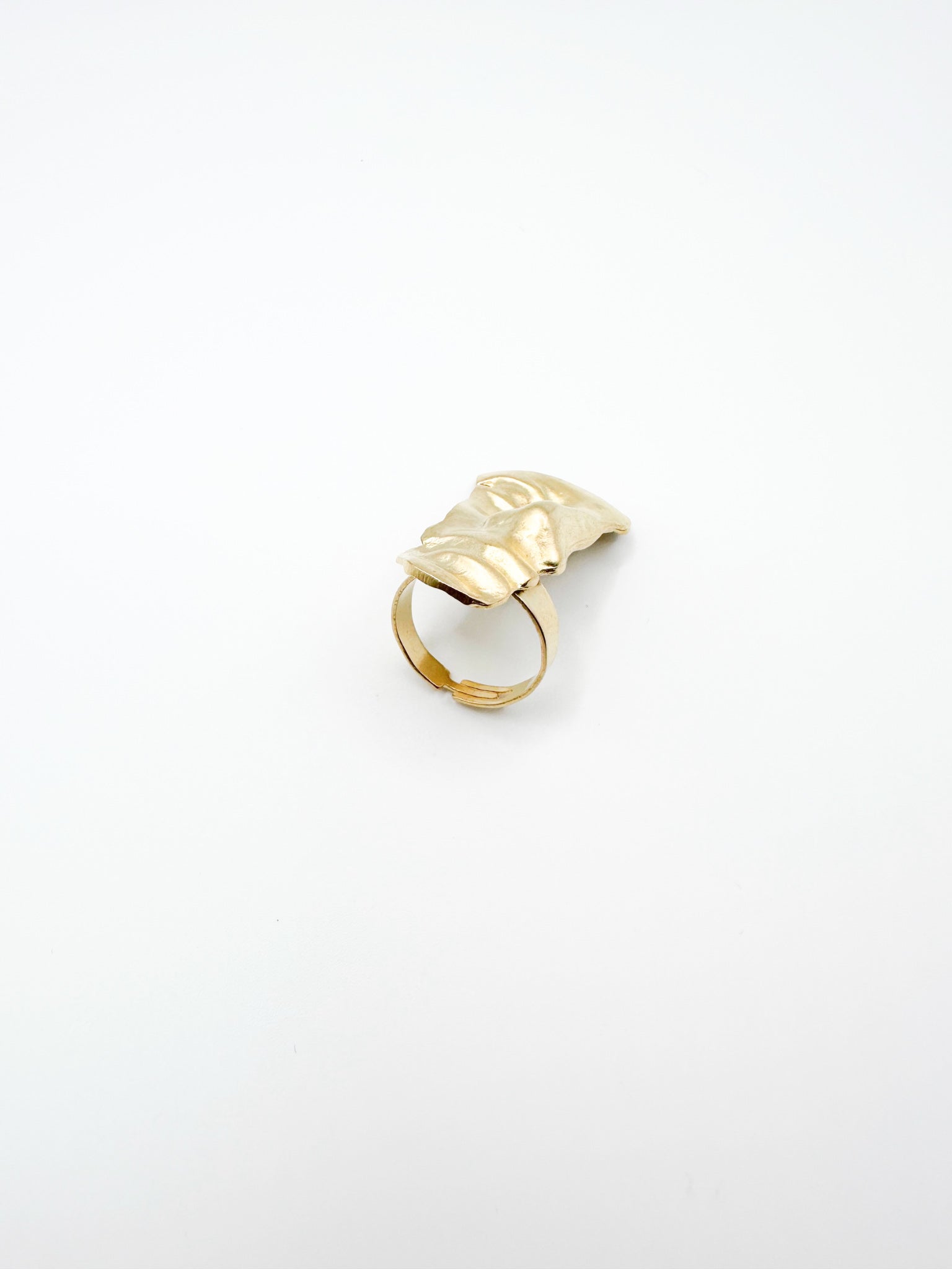 Gold Small Face Ring