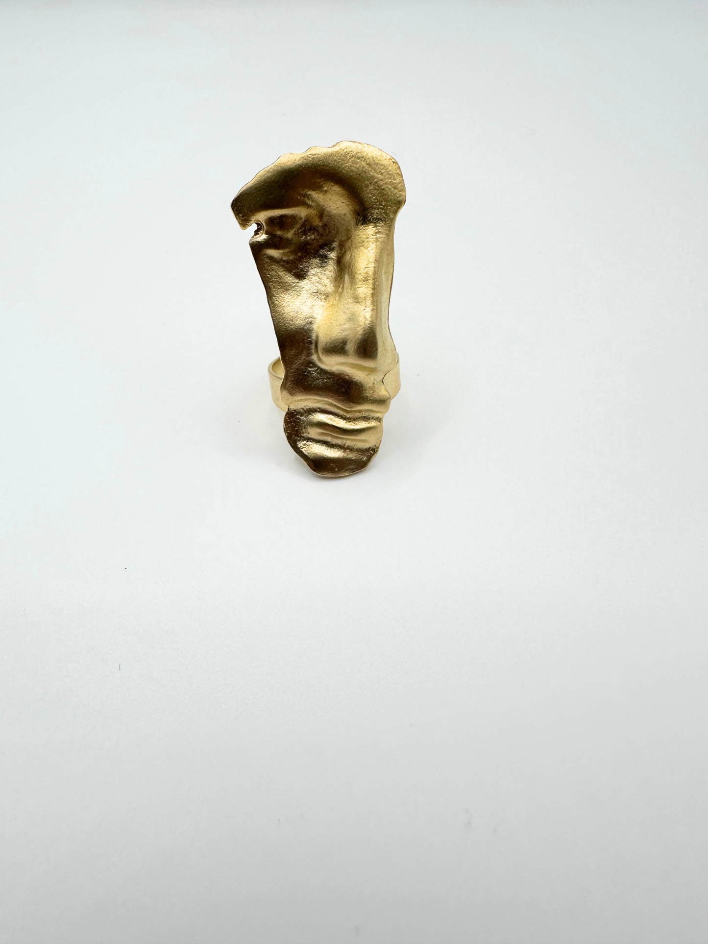 Gold Small Face Ring