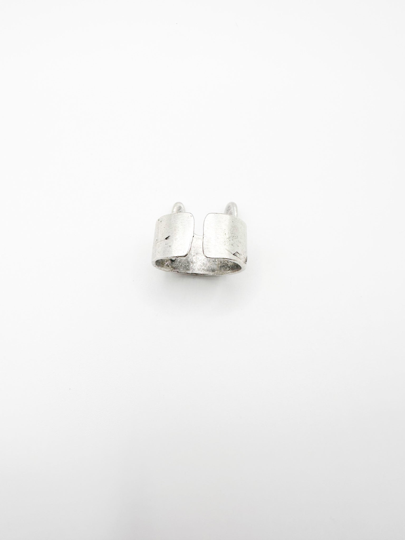Silver Cat Face Ring