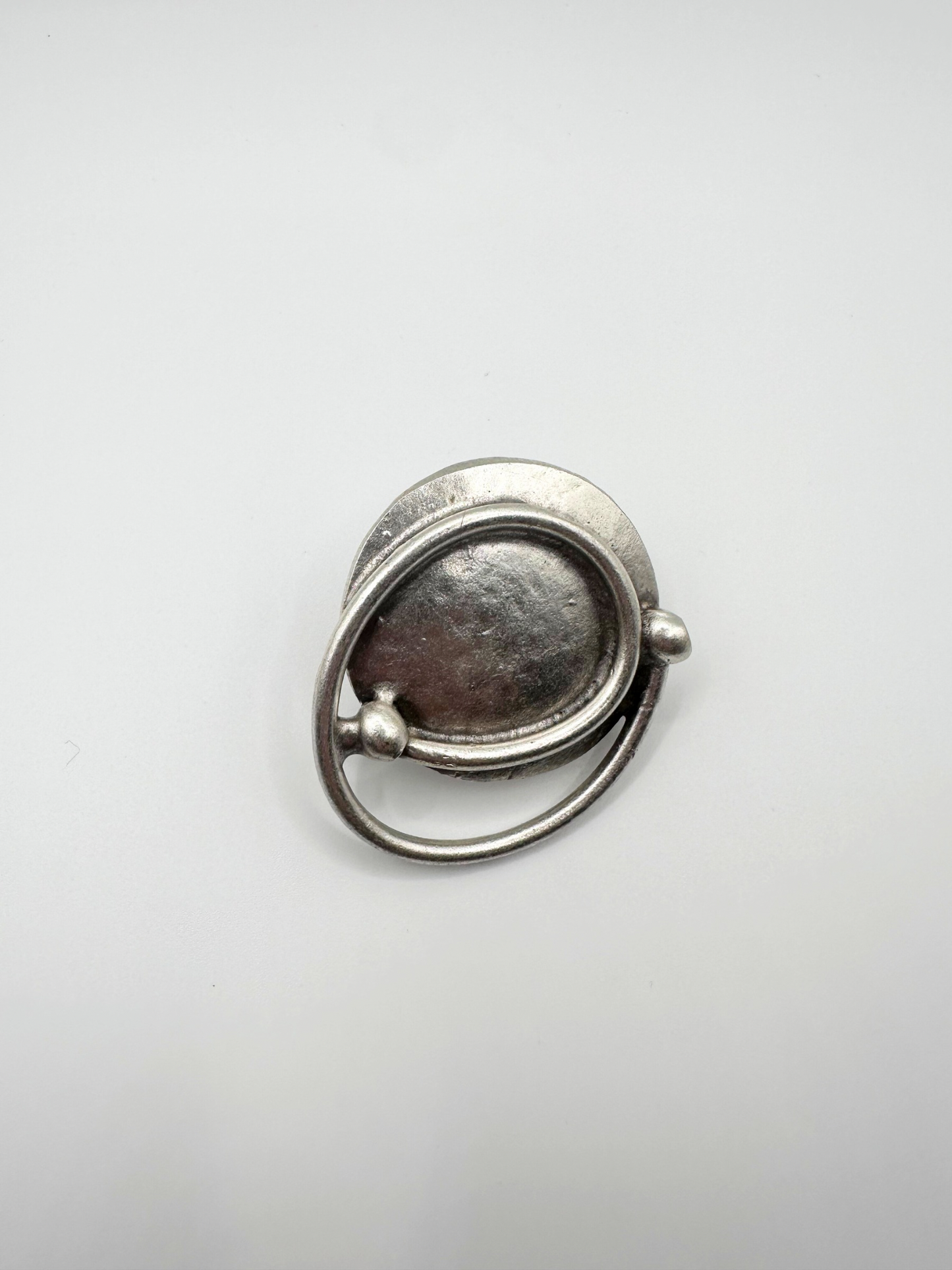 Silver Looping On Shield Ring