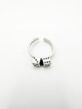 Silver Double Dice Ring