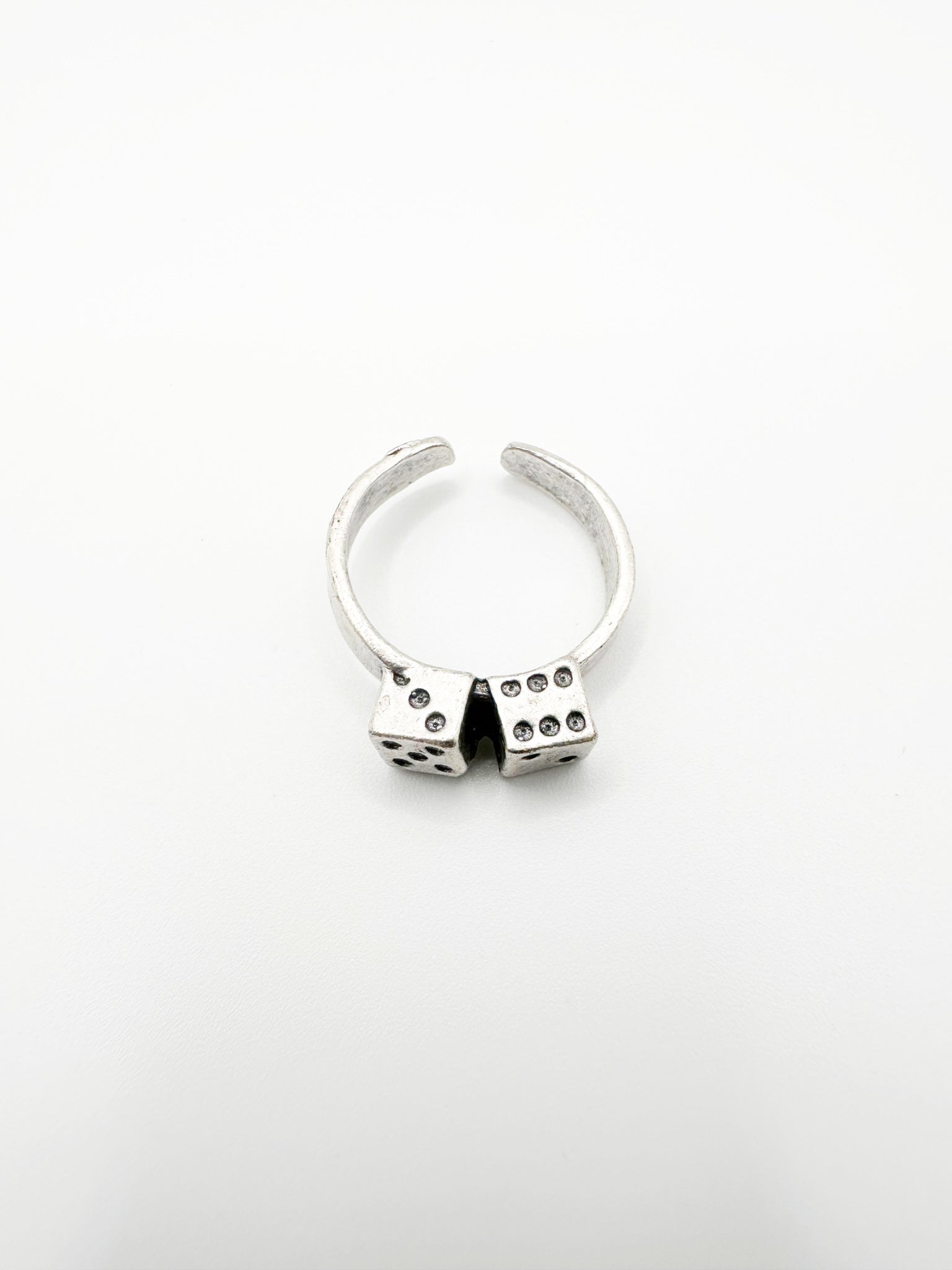 Silver Double Dice Ring