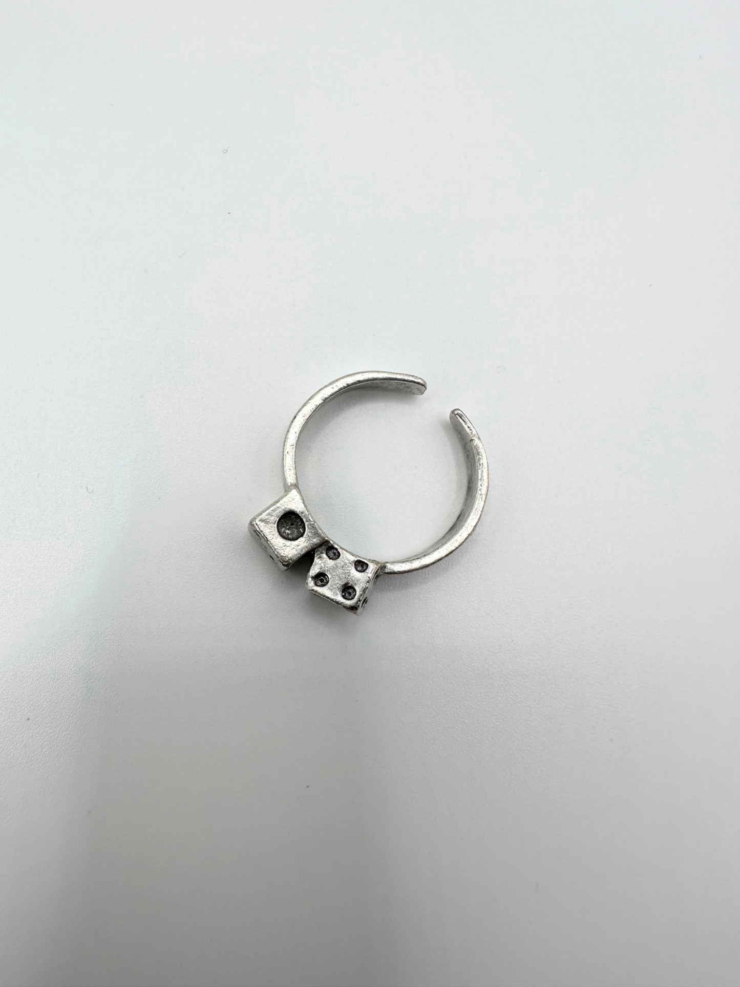 Silver Double Dice Ring