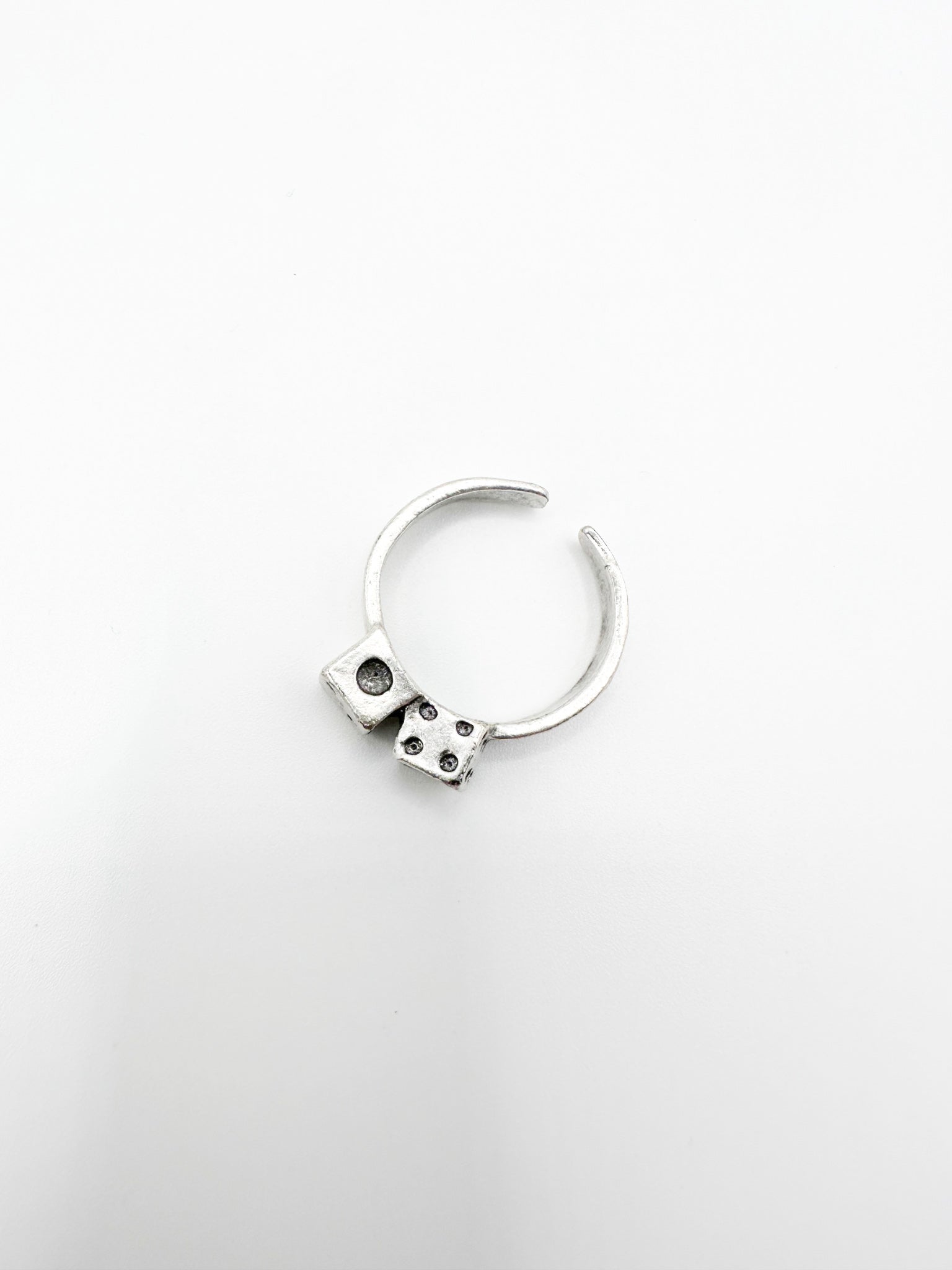 Silver Double Dice Ring