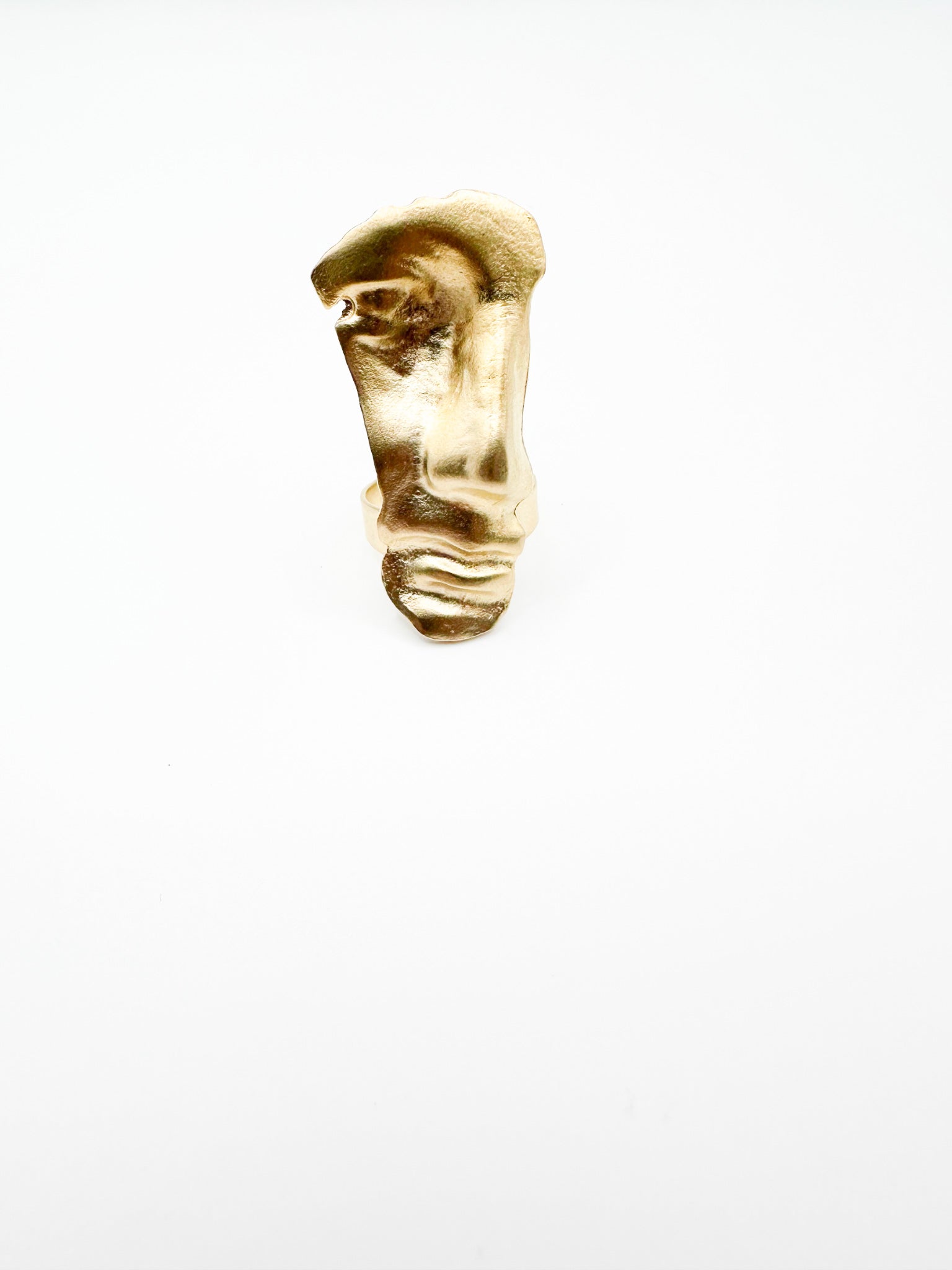 Gold Small Face Ring
