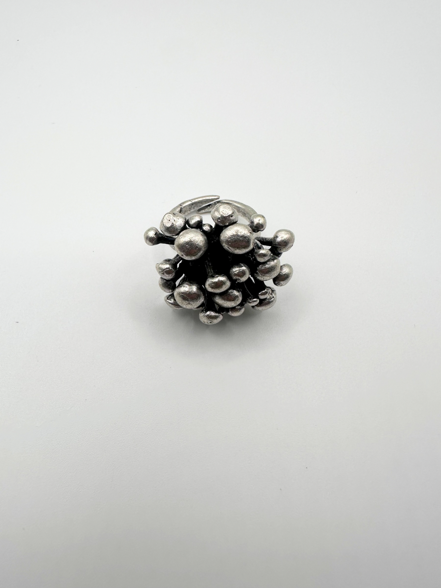 Silver Bubble Plant Ring