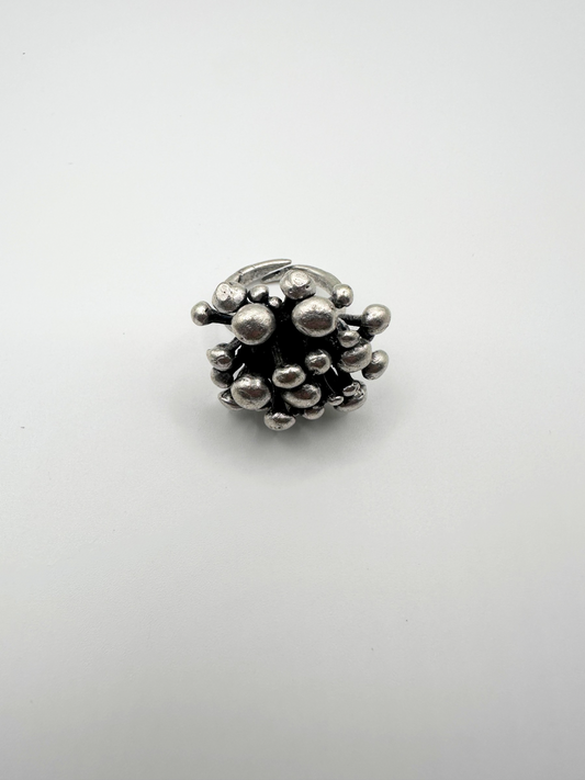 Silver Bubble Plant Ring