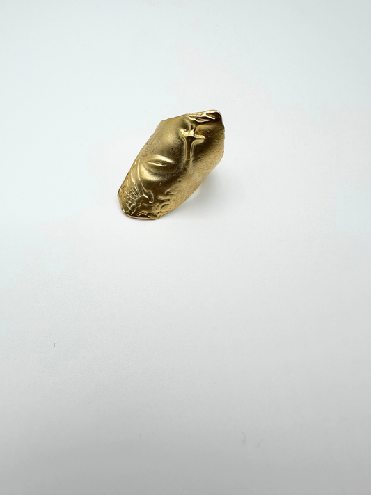 Gold Partial Face Ring