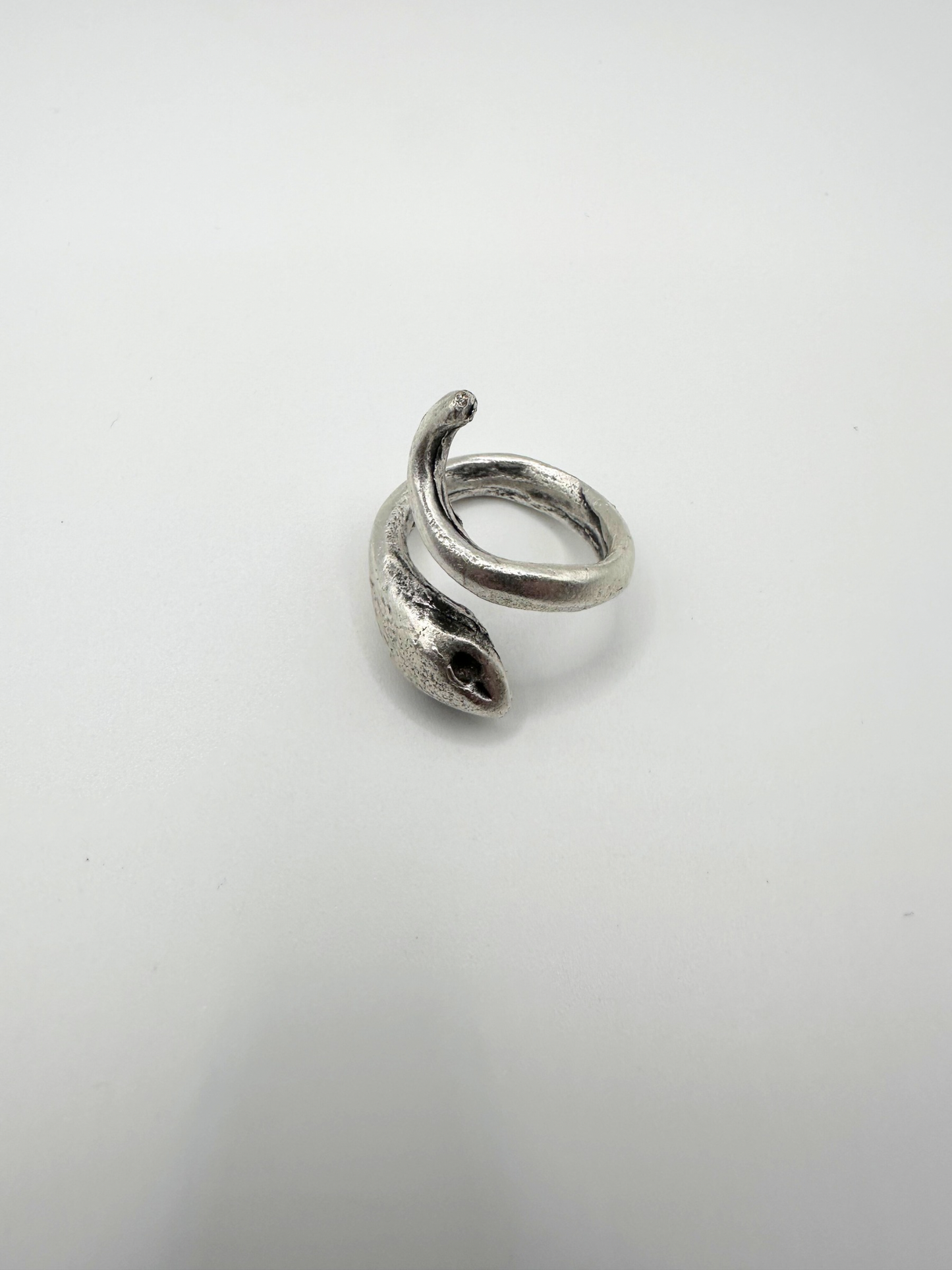 Silver  Looped Baby Snake Ring