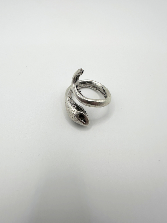 Silver  Looped Baby Snake Ring