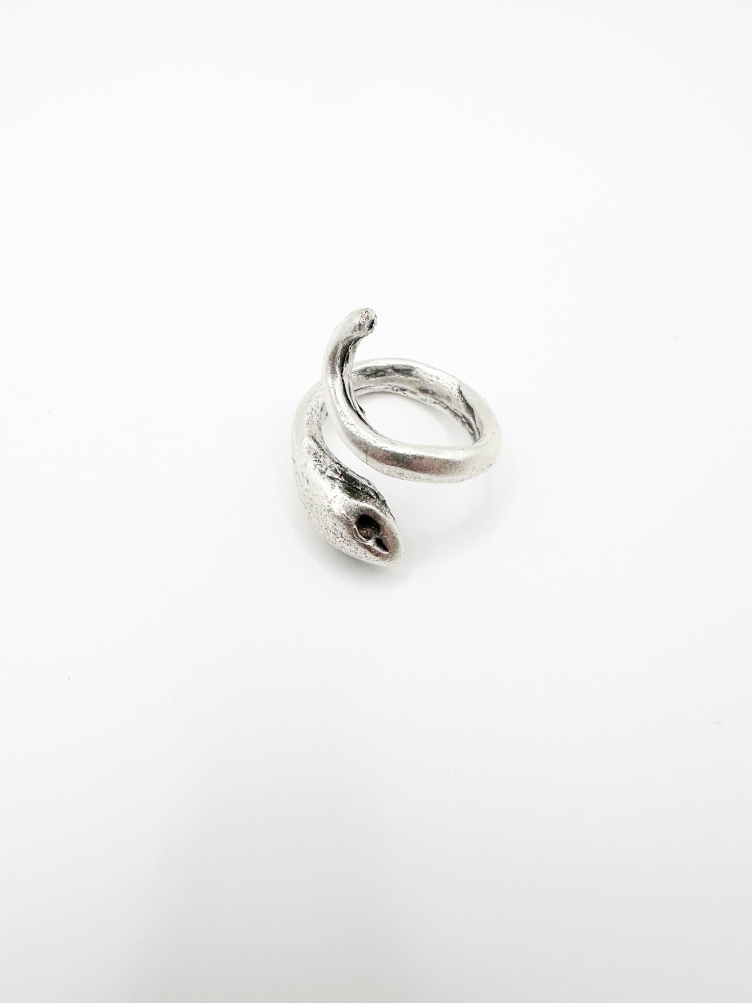 Silver  Looped Baby Snake Ring