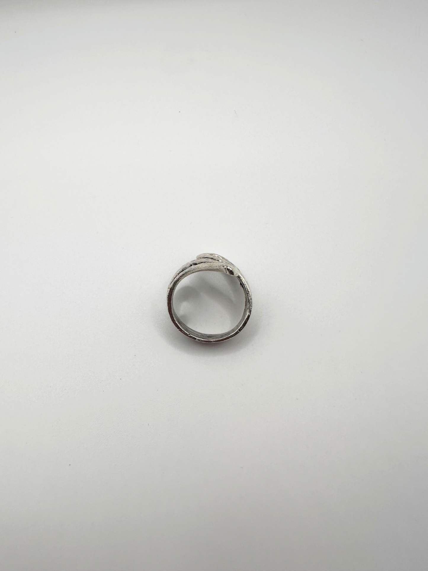 Silver Swerving Tears Ring