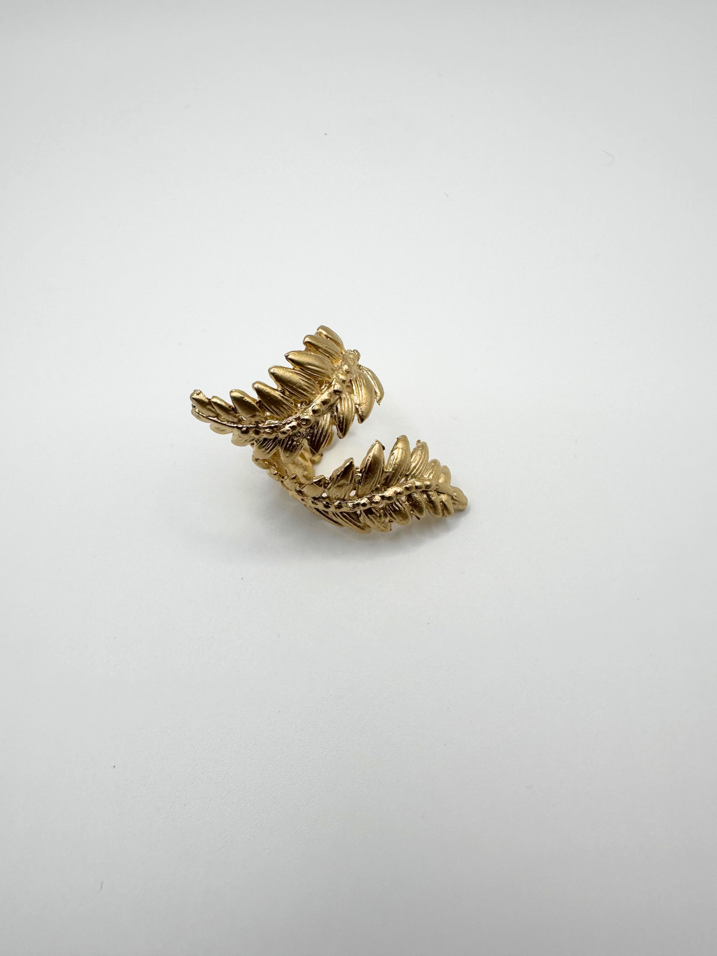 Gold Spun Leaf Ring