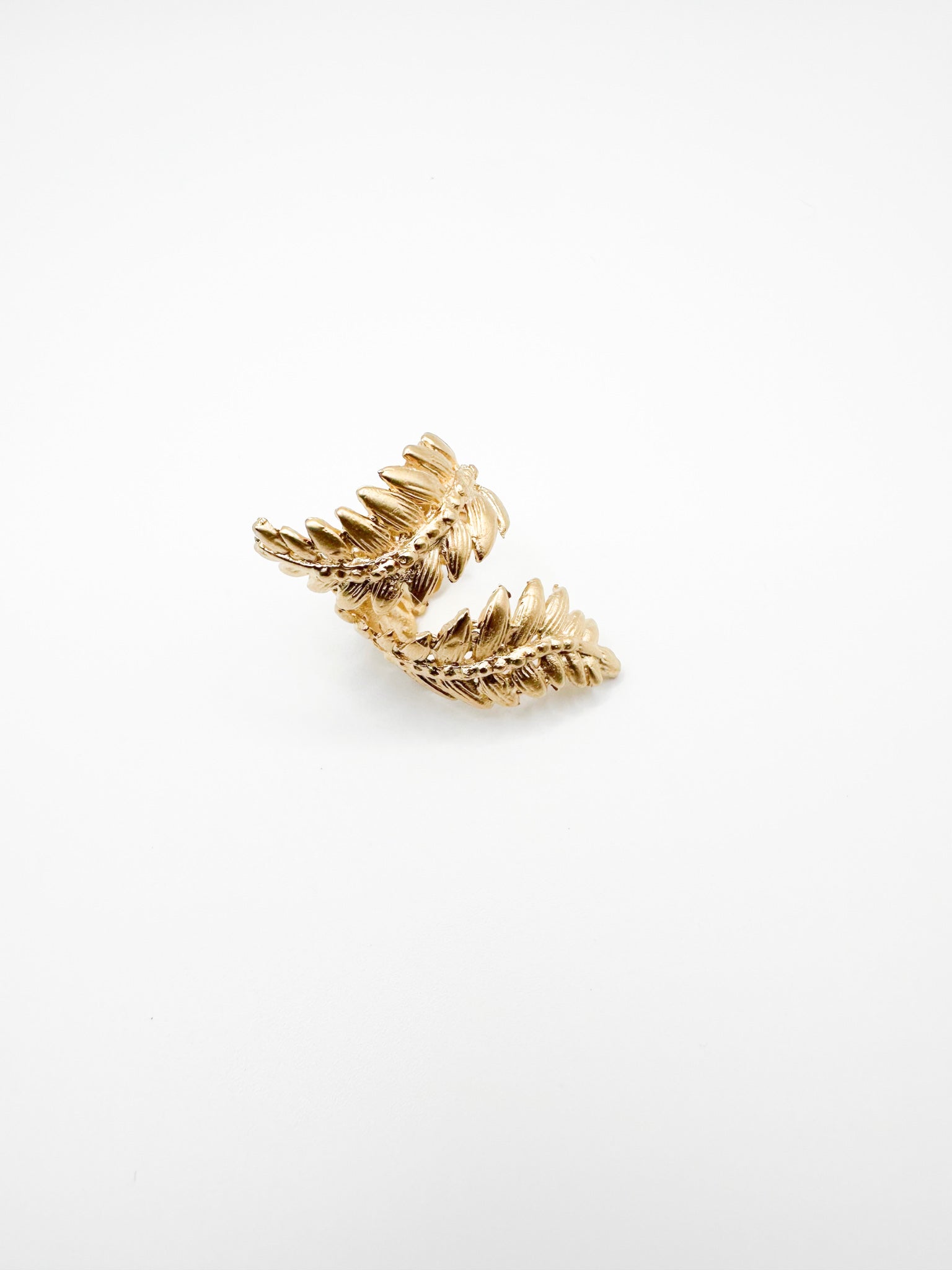 Gold Spun Leaf Ring