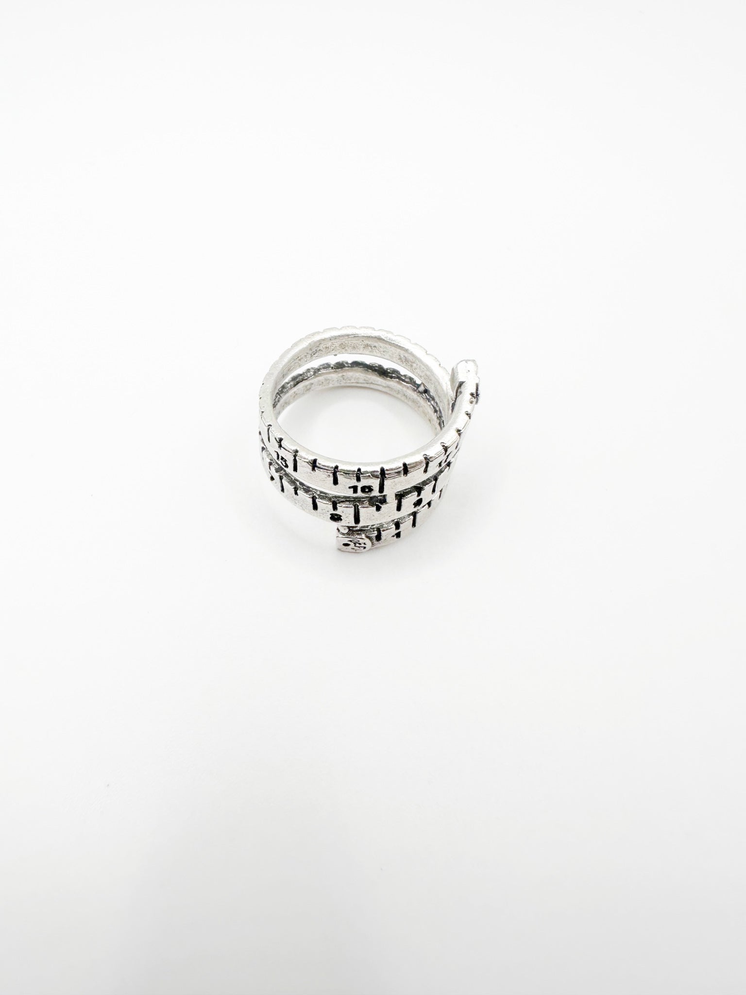 Silver Looped Ruler Ring