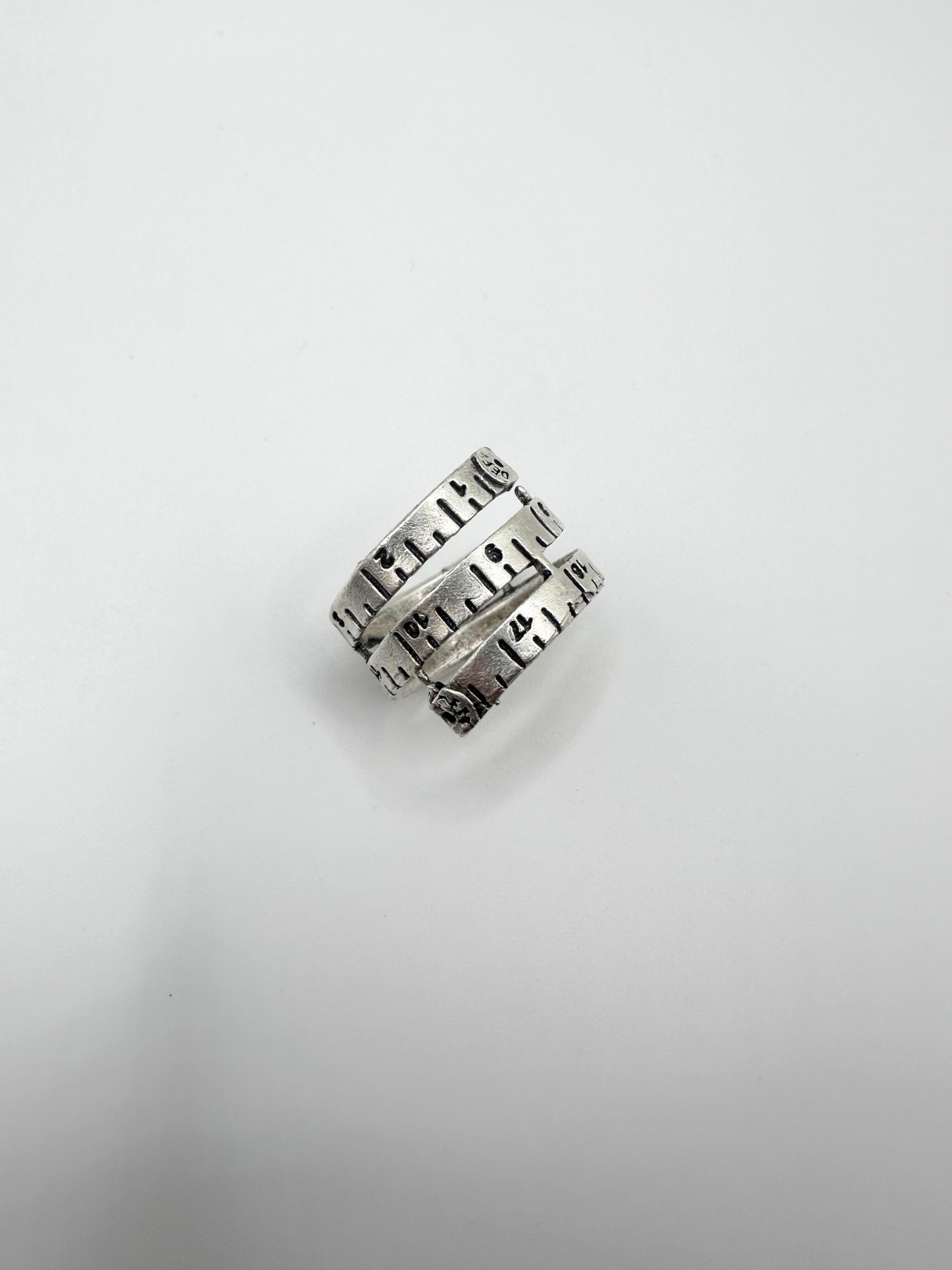 Silver Looped Ruler Ring