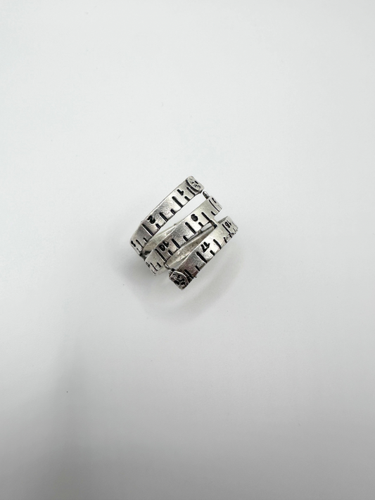 Silver Looped Ruler Ring