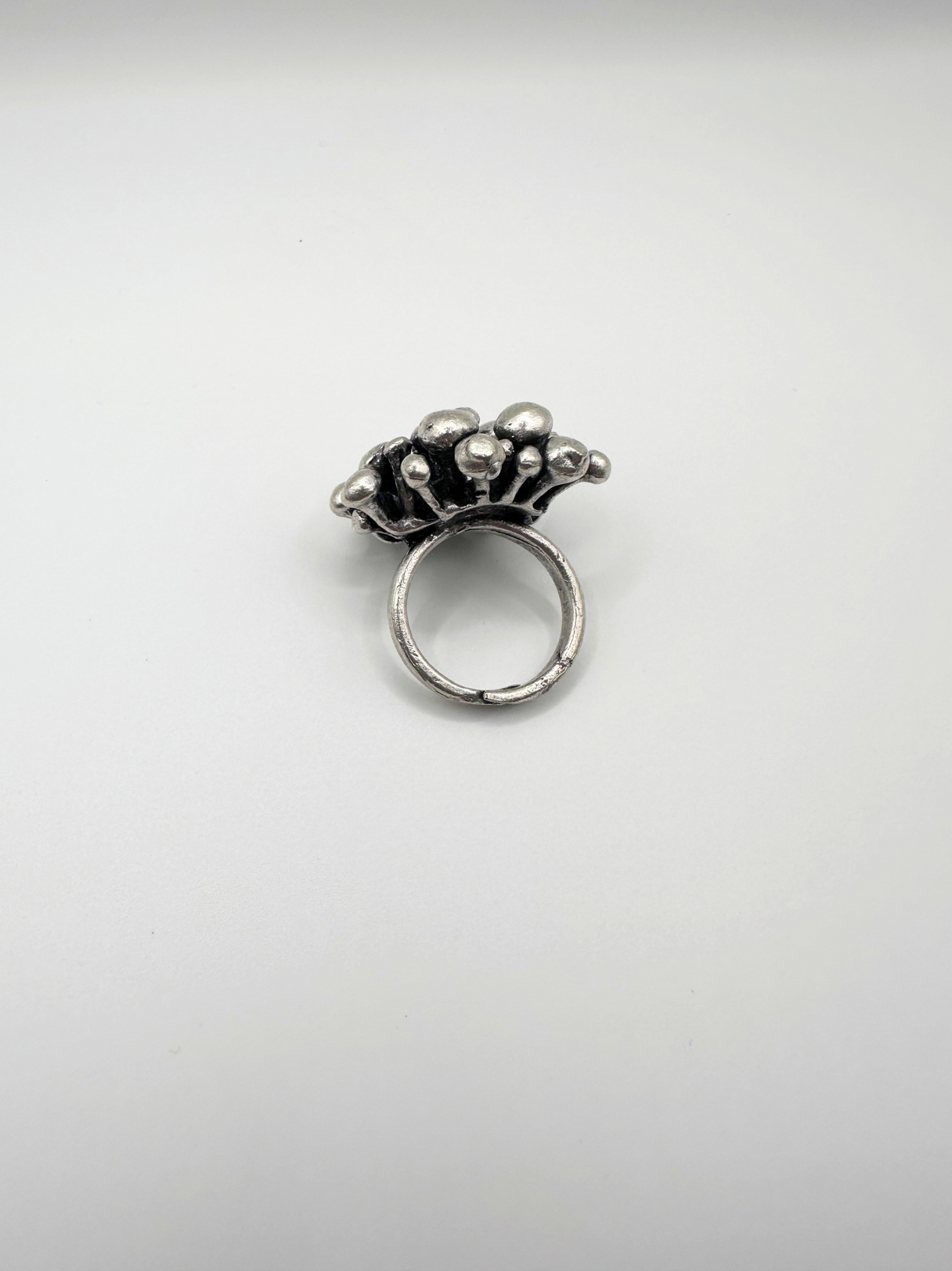 Silver Bubble Plant Ring
