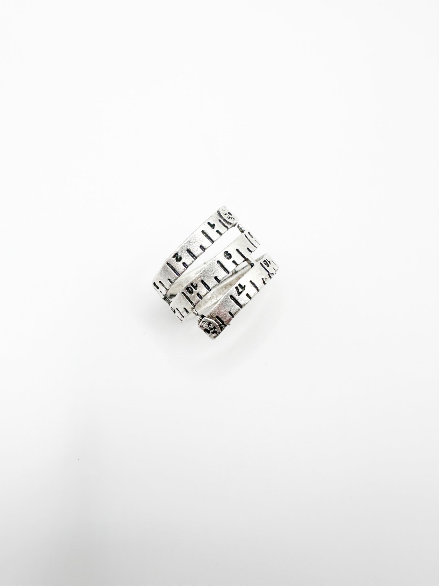 Silver Looped Ruler Ring