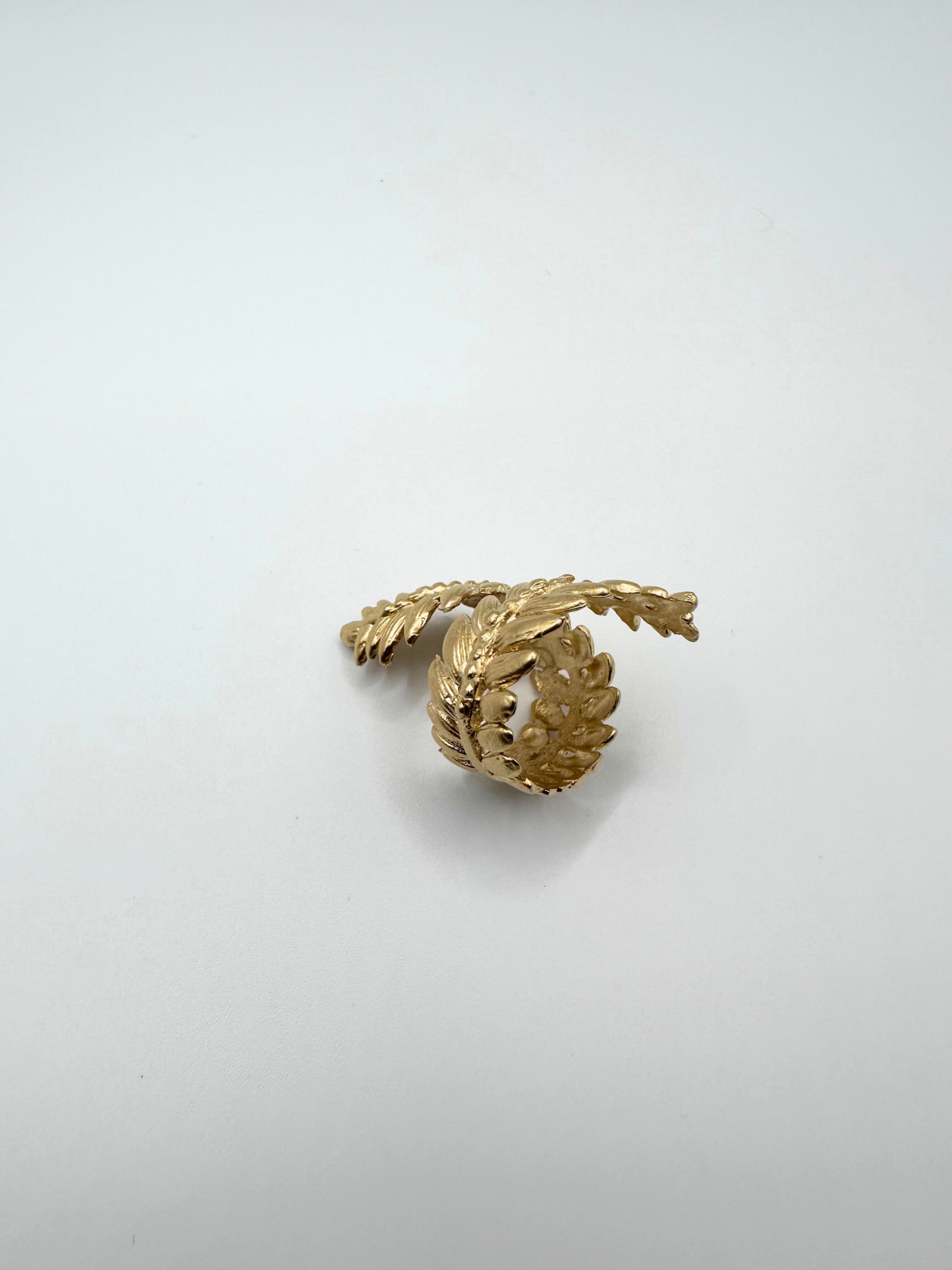 Gold Spun Leaf Ring