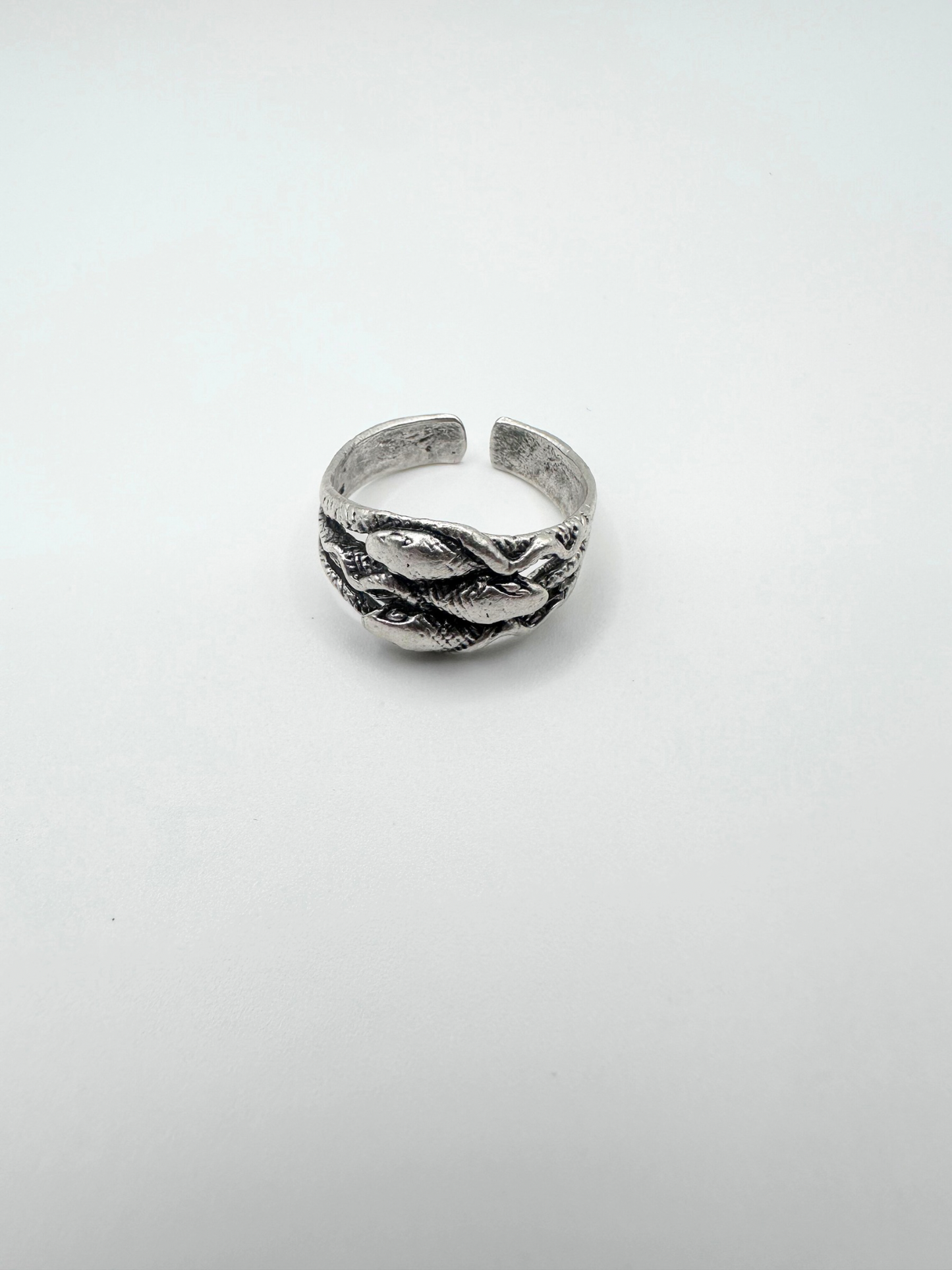 Silver Snake Crew Ring