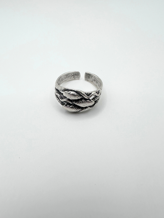 Silver Snake Crew Ring