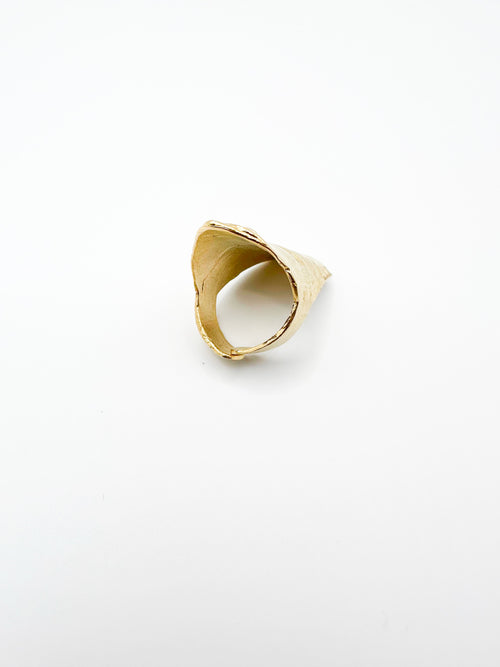 Gold Partial Face Ring