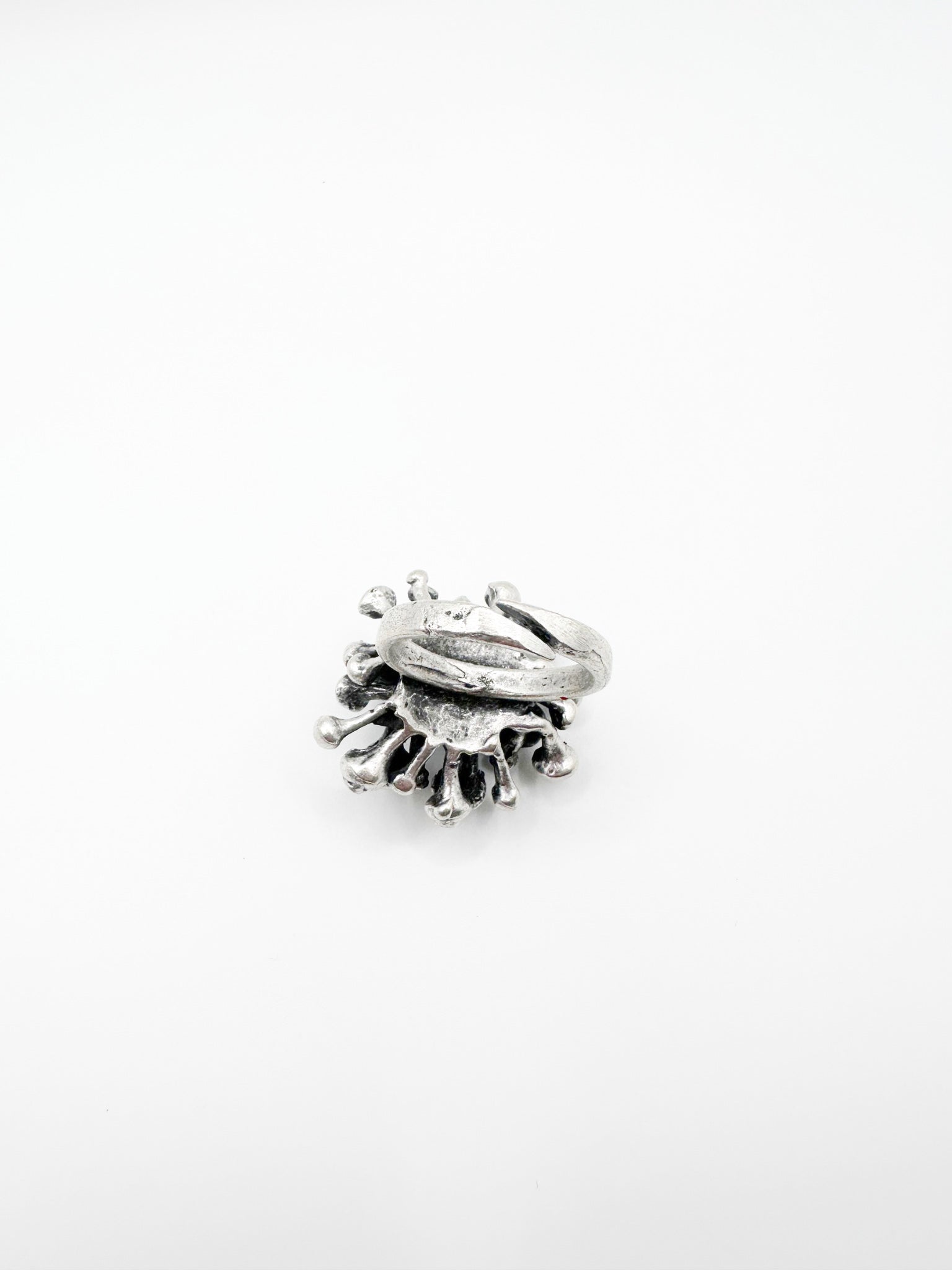 Silver Bubble Plant Ring