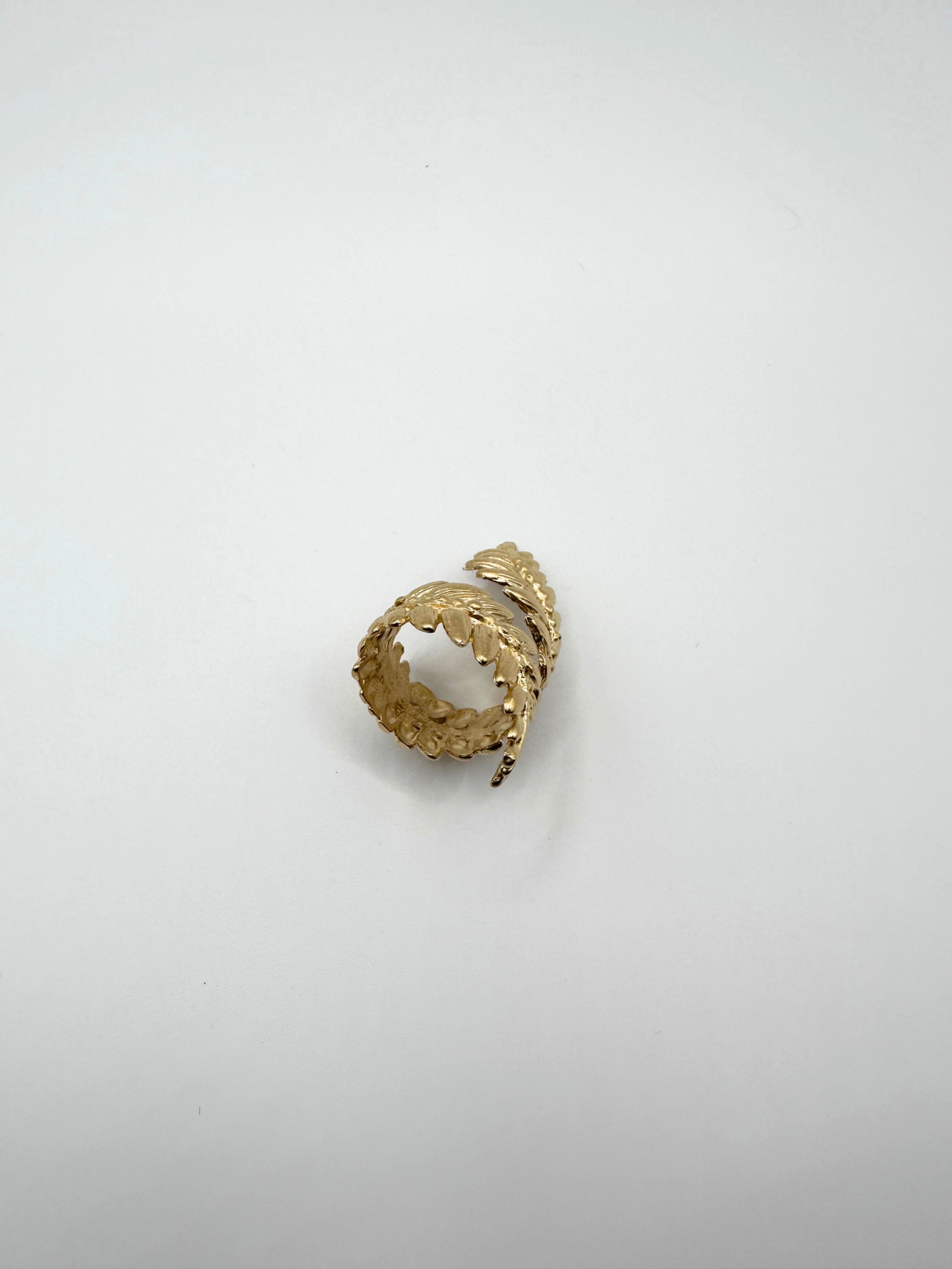 Gold Spun Leaf Ring